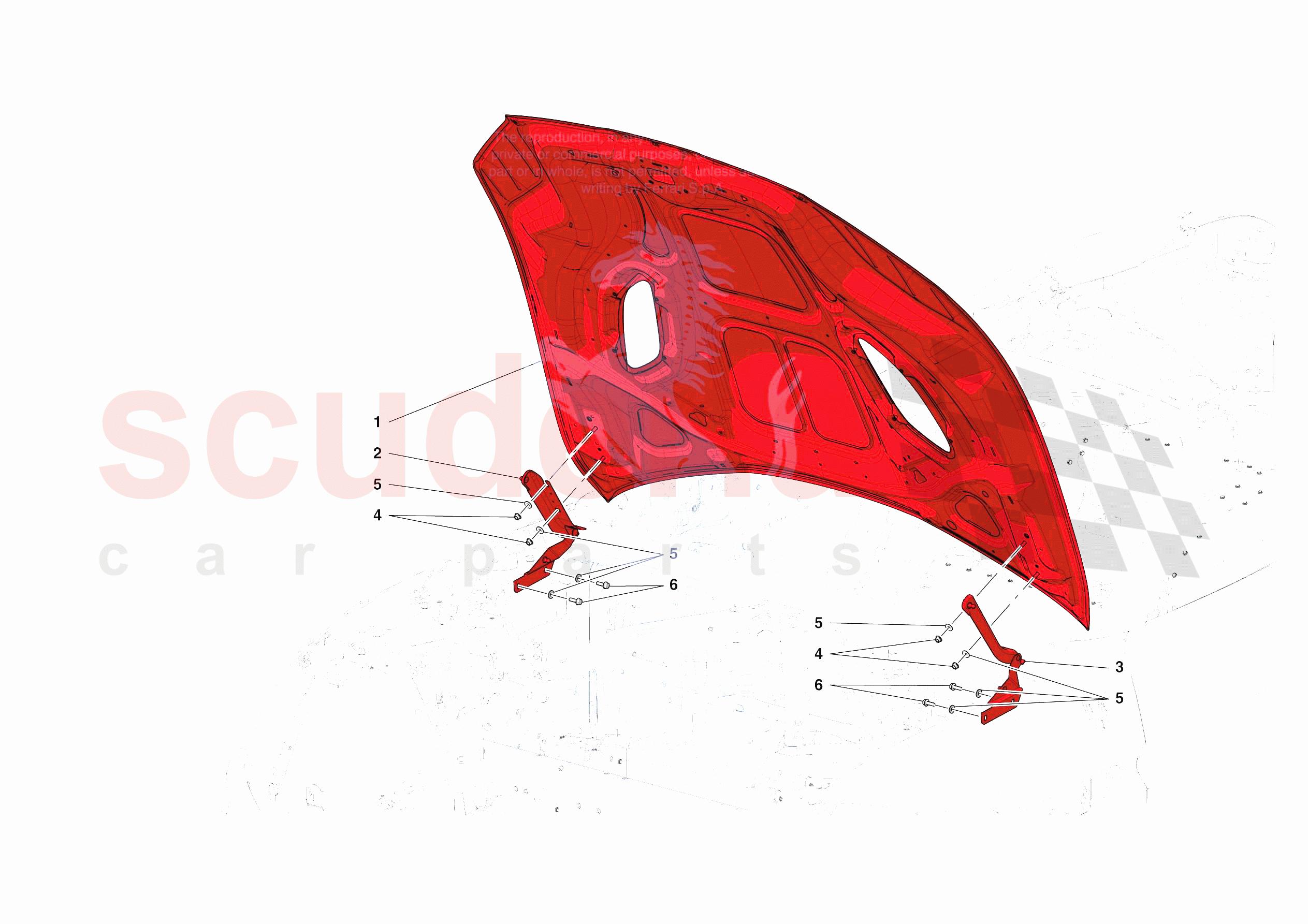 FRONT LID SUBSTRUCTURE of Ferrari Ferrari Portofino M USA