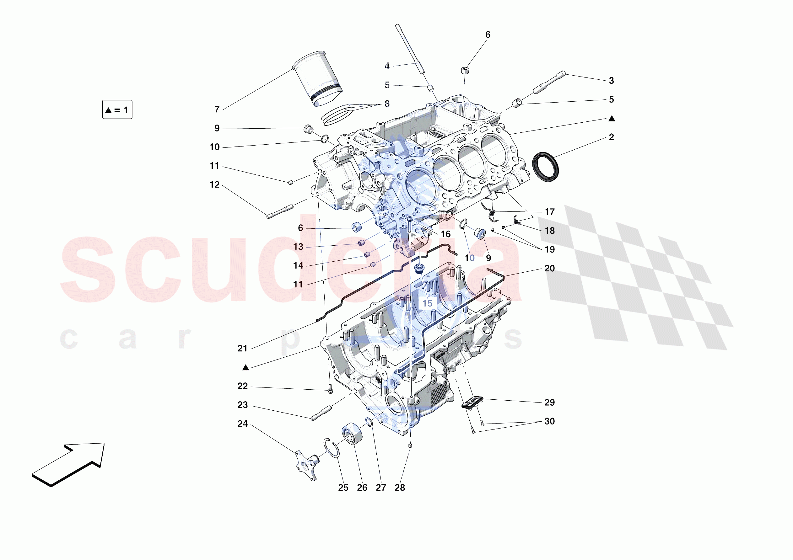 CRANKCASE of Ferrari Ferrari Portofino USA