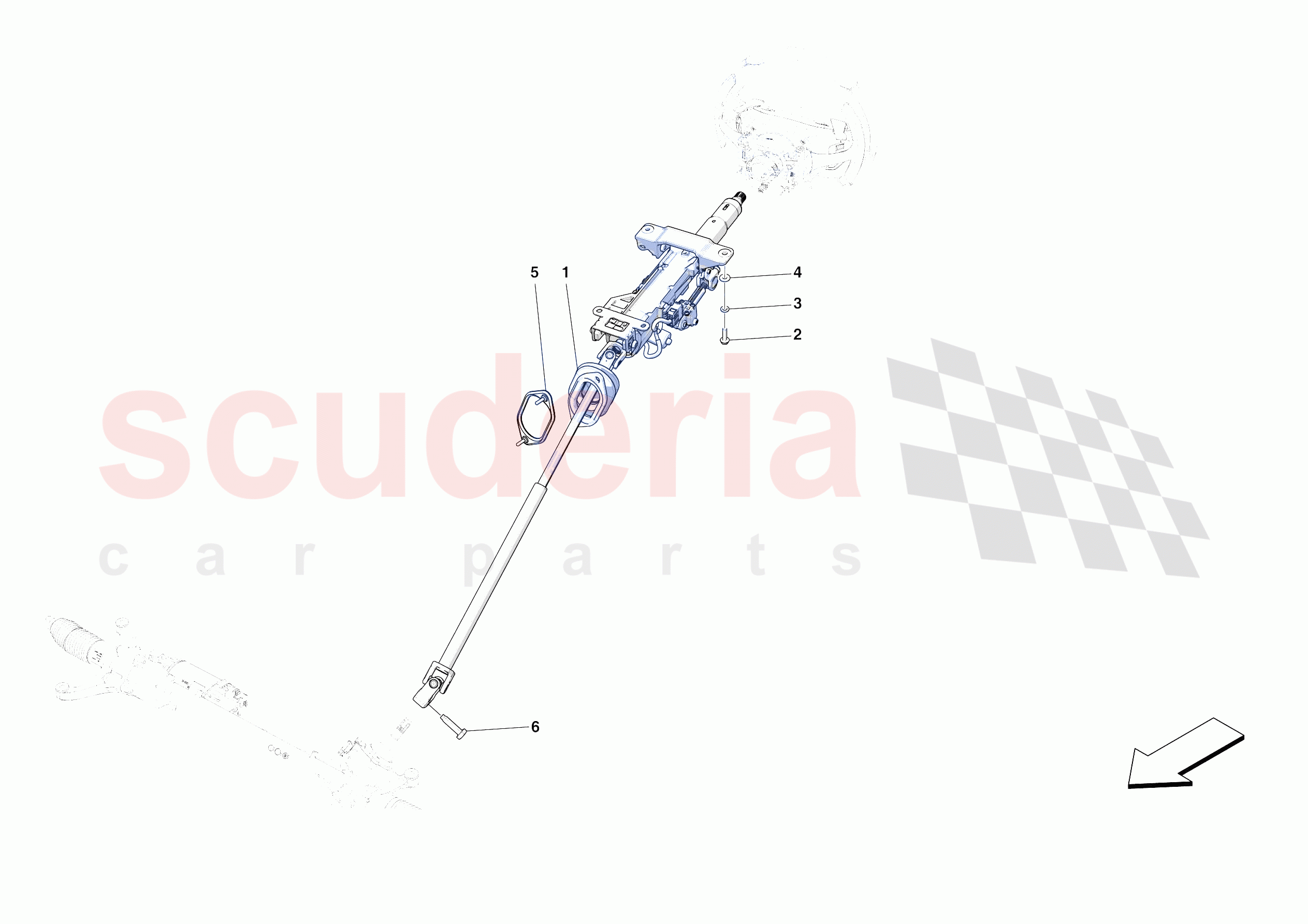 STEERING WHEEL AND STEERING SYSTEM - STEERING COLUMN of Ferrari Ferrari Purosangue Europe
