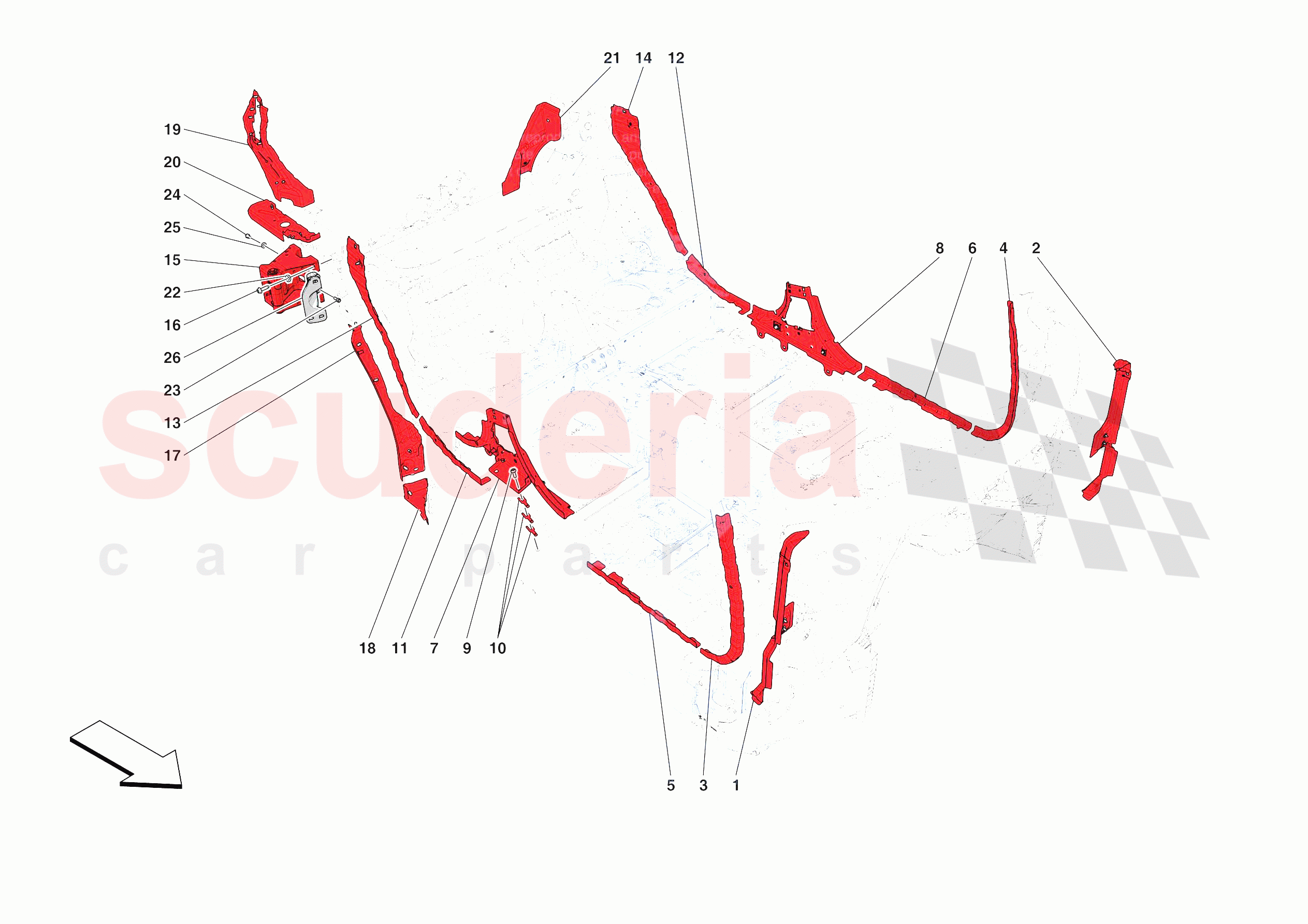 LATERAL SUBSTRUCTURE of Ferrari Ferrari Purosangue Europe