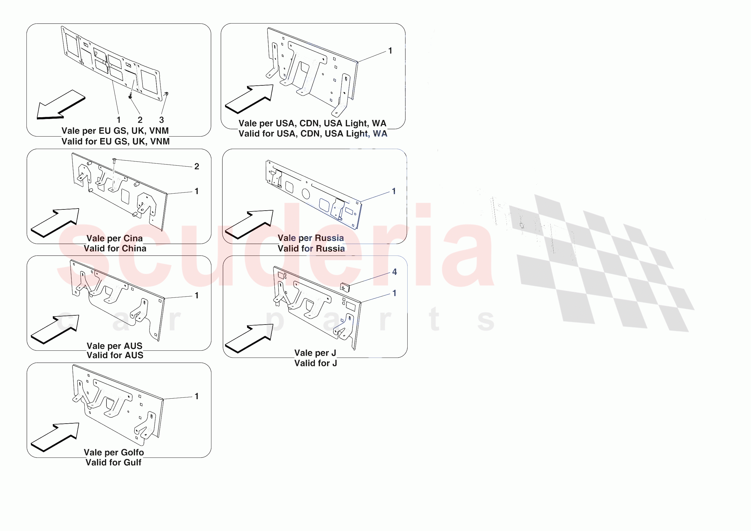 INSTALLING FRONT LICENSE PLATE of Ferrari Ferrari Purosangue Europe