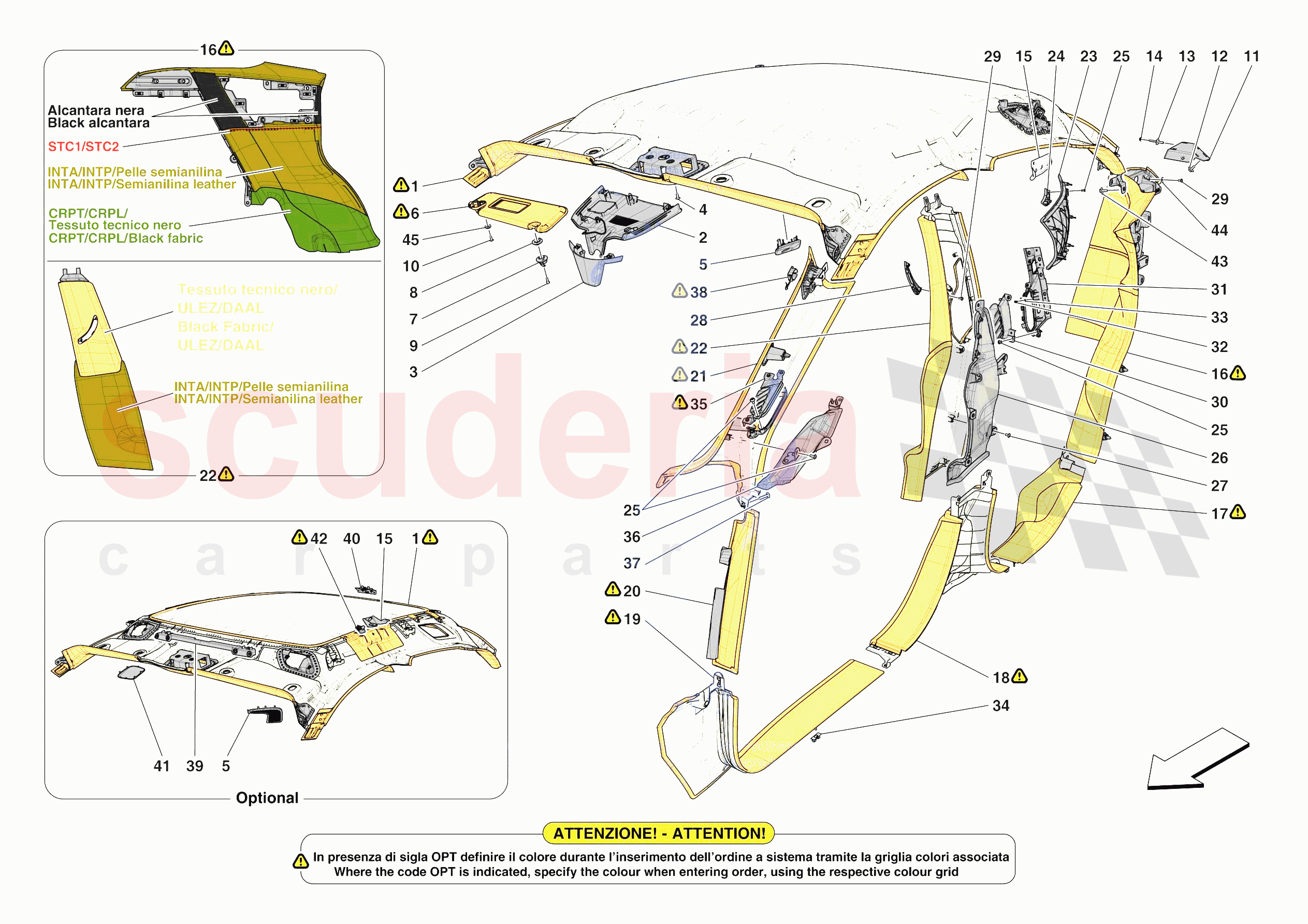 INNER TRIM (ABOVE BELTLINE) of Ferrari Ferrari Purosangue Europe