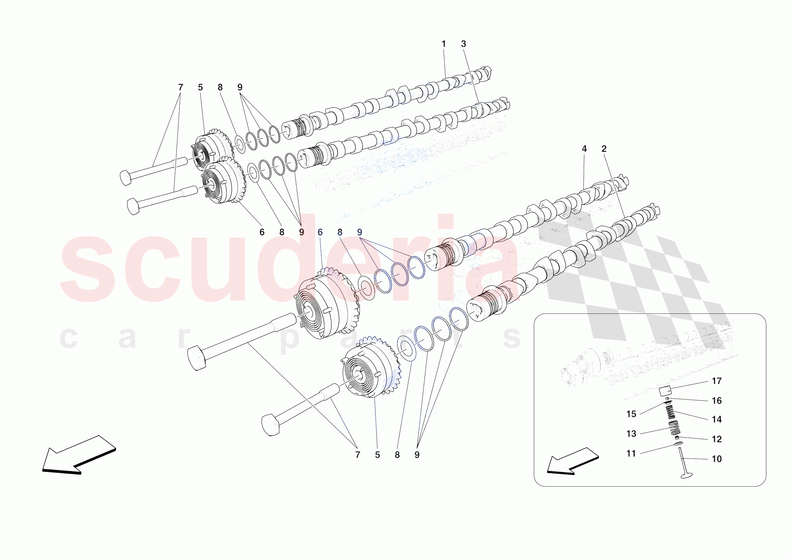 CYLINDER HEADS - TIMING of Ferrari Ferrari Purosangue Europe RH