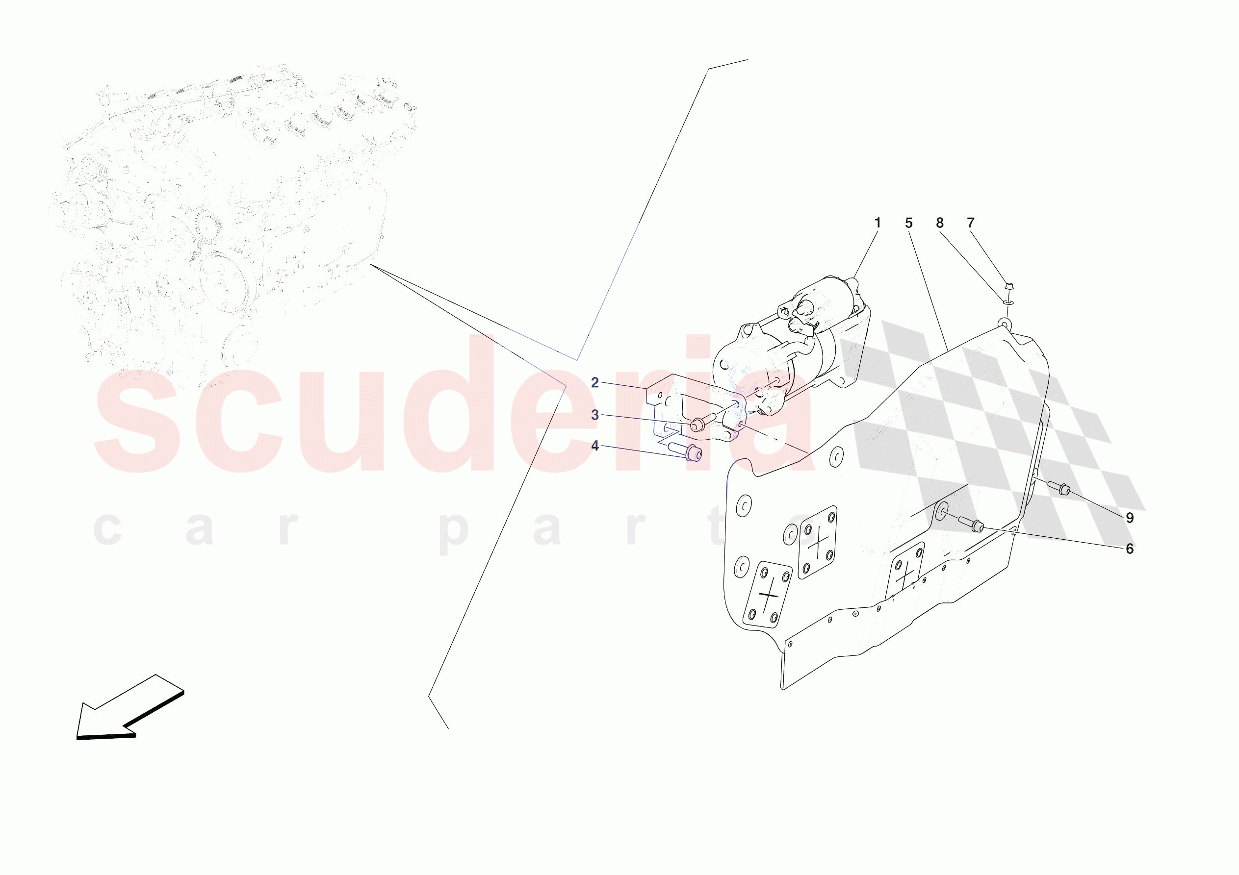 ELECTRIC STARTER MOTOR of Ferrari Ferrari Purosangue USA