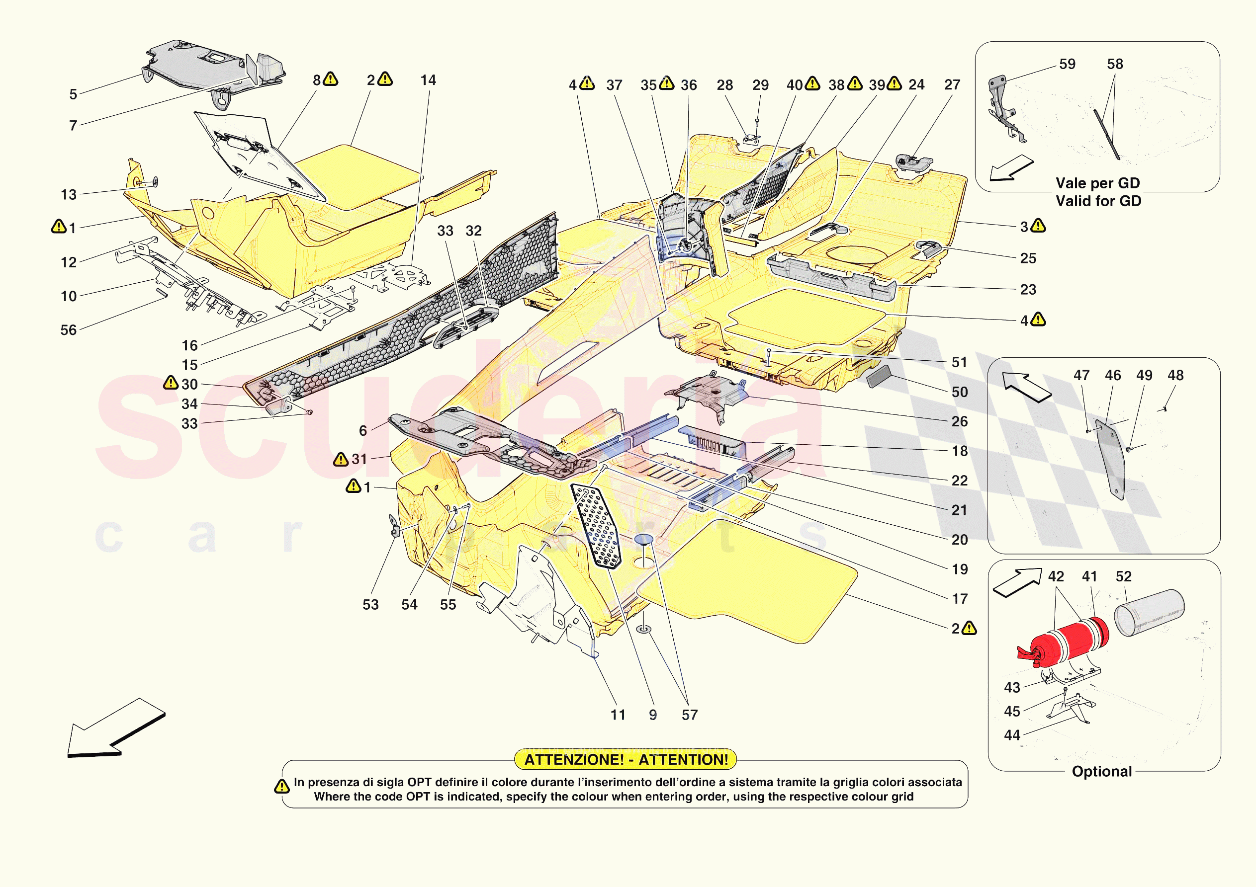 PASSENGER COMPARTMENT MATS of Ferrari Ferrari Purosangue USA