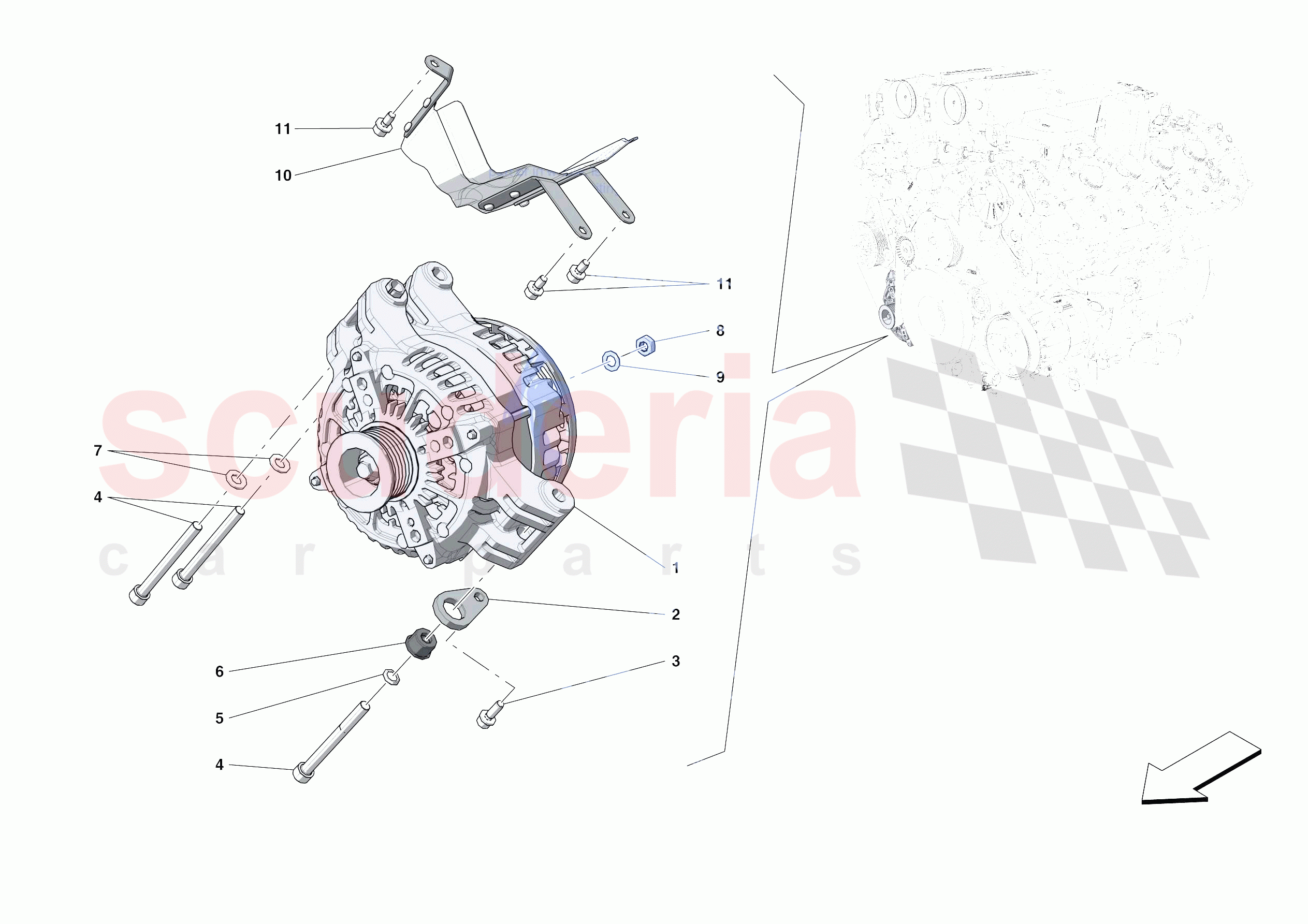 ALTERNATOR of Ferrari Ferrari Roma Europe