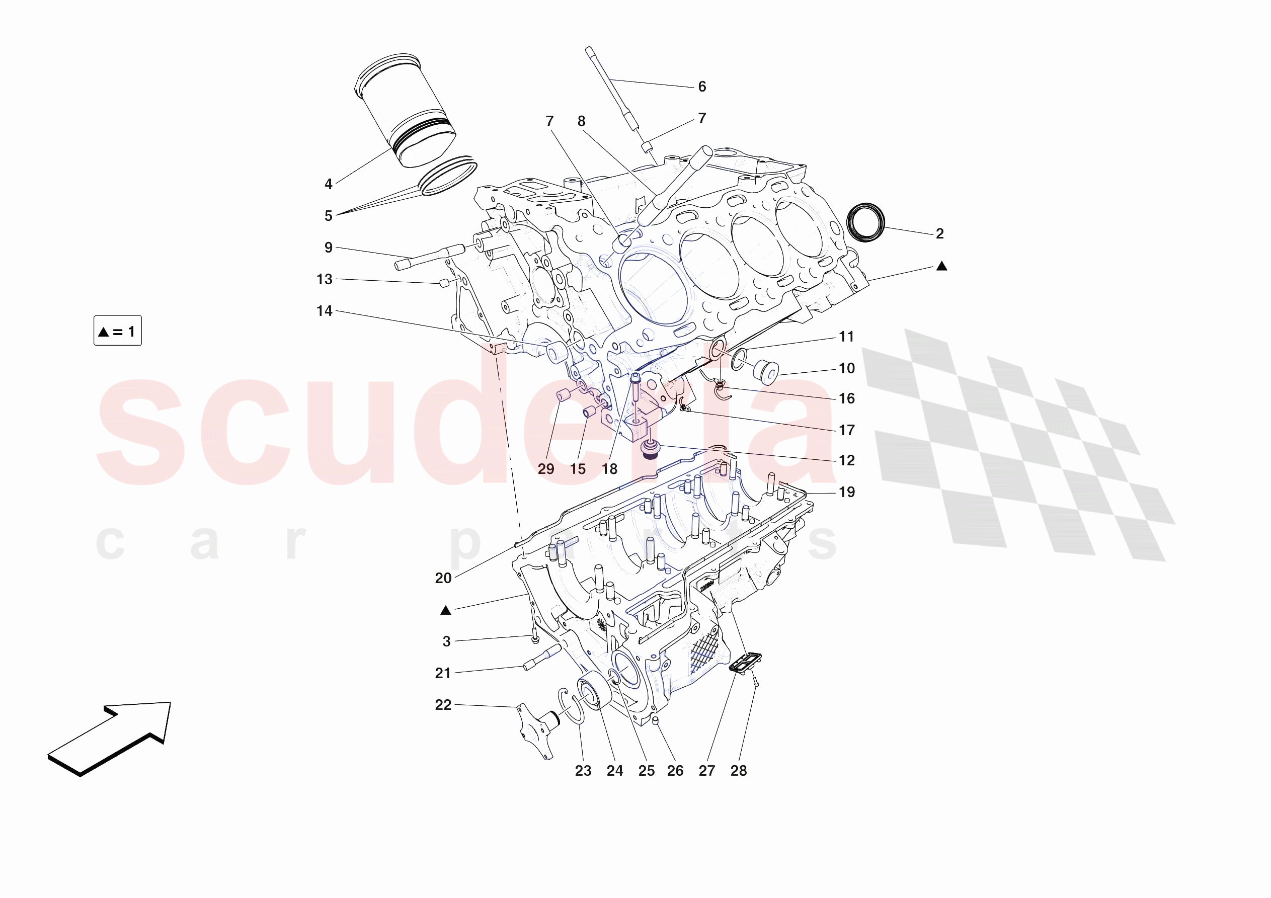 CRANKCASE of Ferrari Ferrari Roma Spider Europe