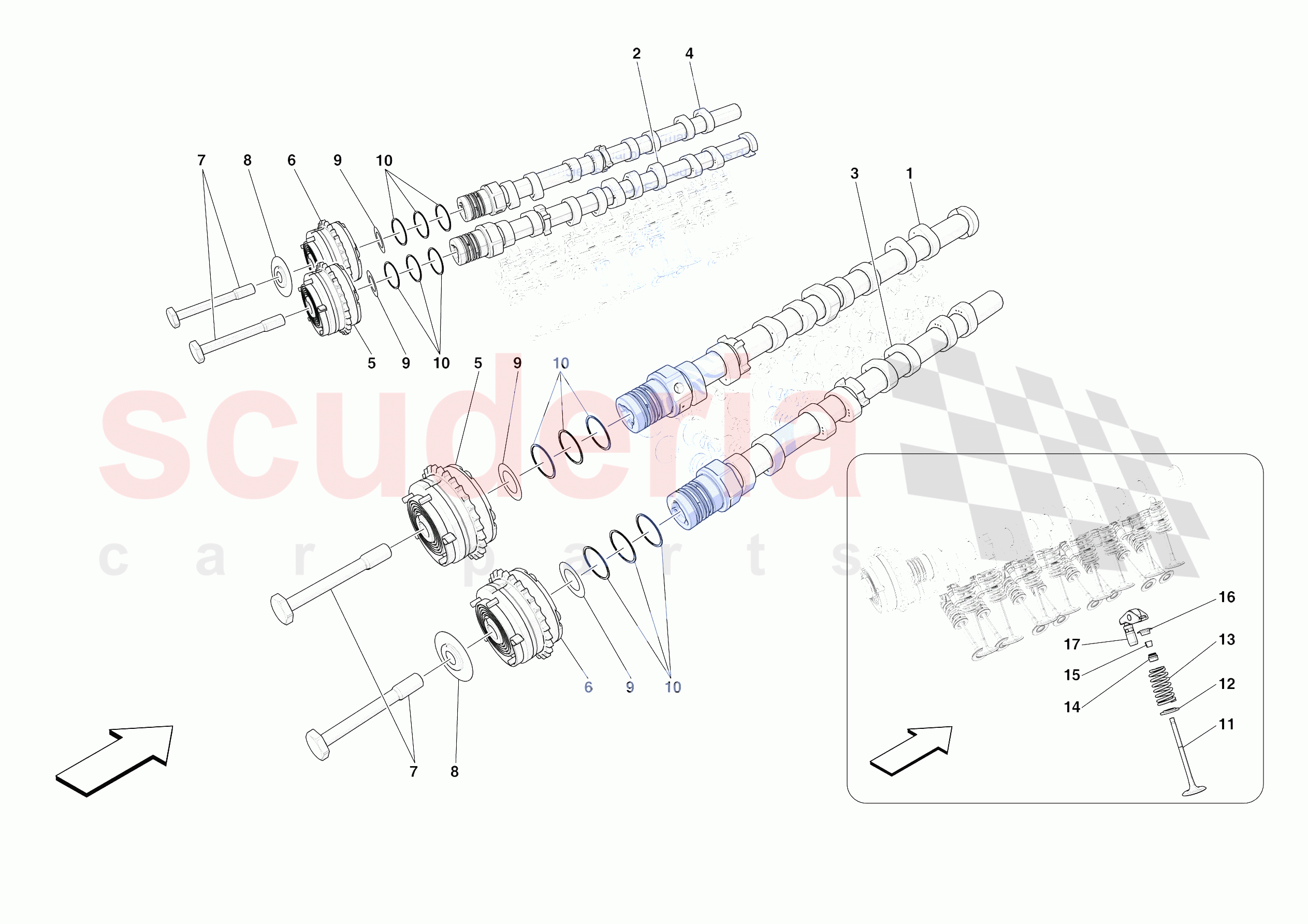 CYLINDER HEADS - TIMING of Ferrari Ferrari Roma Spider Europe