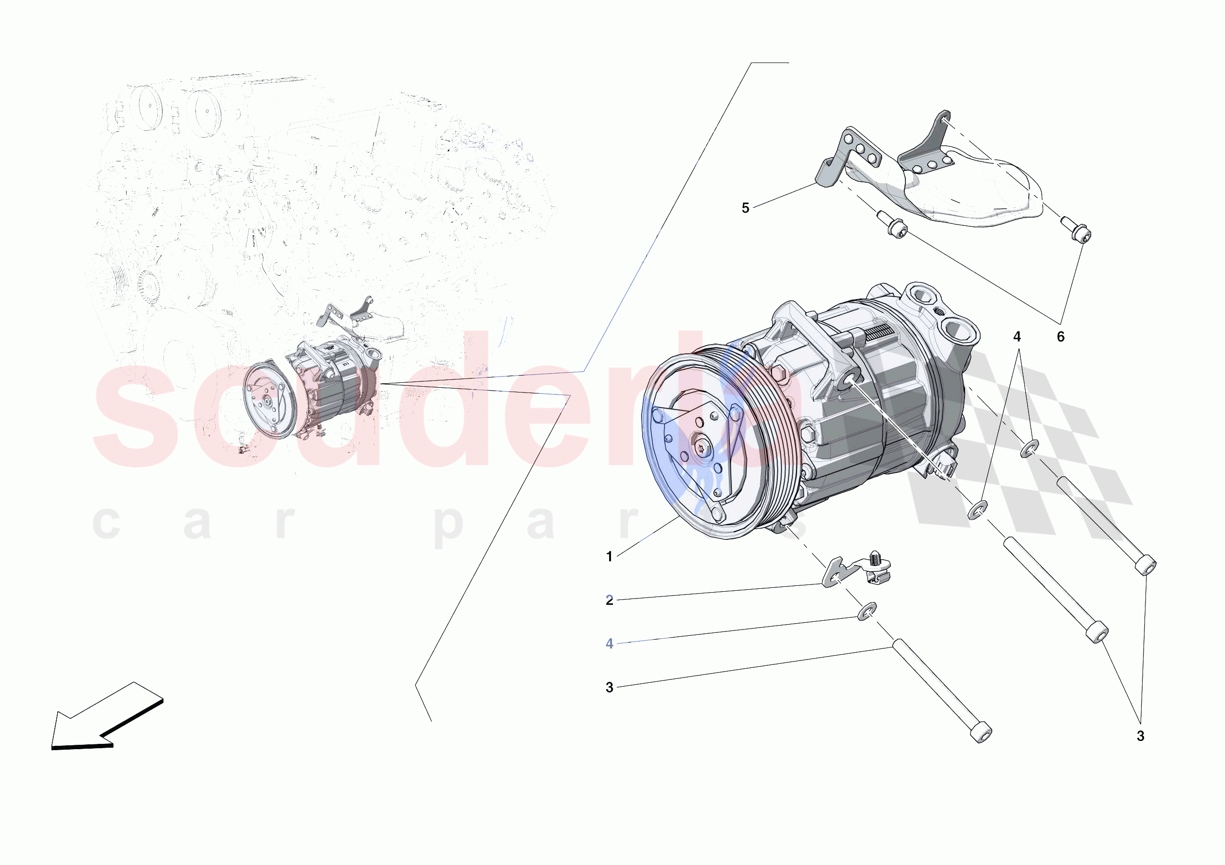 A/C COMPRESSOR of Ferrari Ferrari Roma Spider Europe