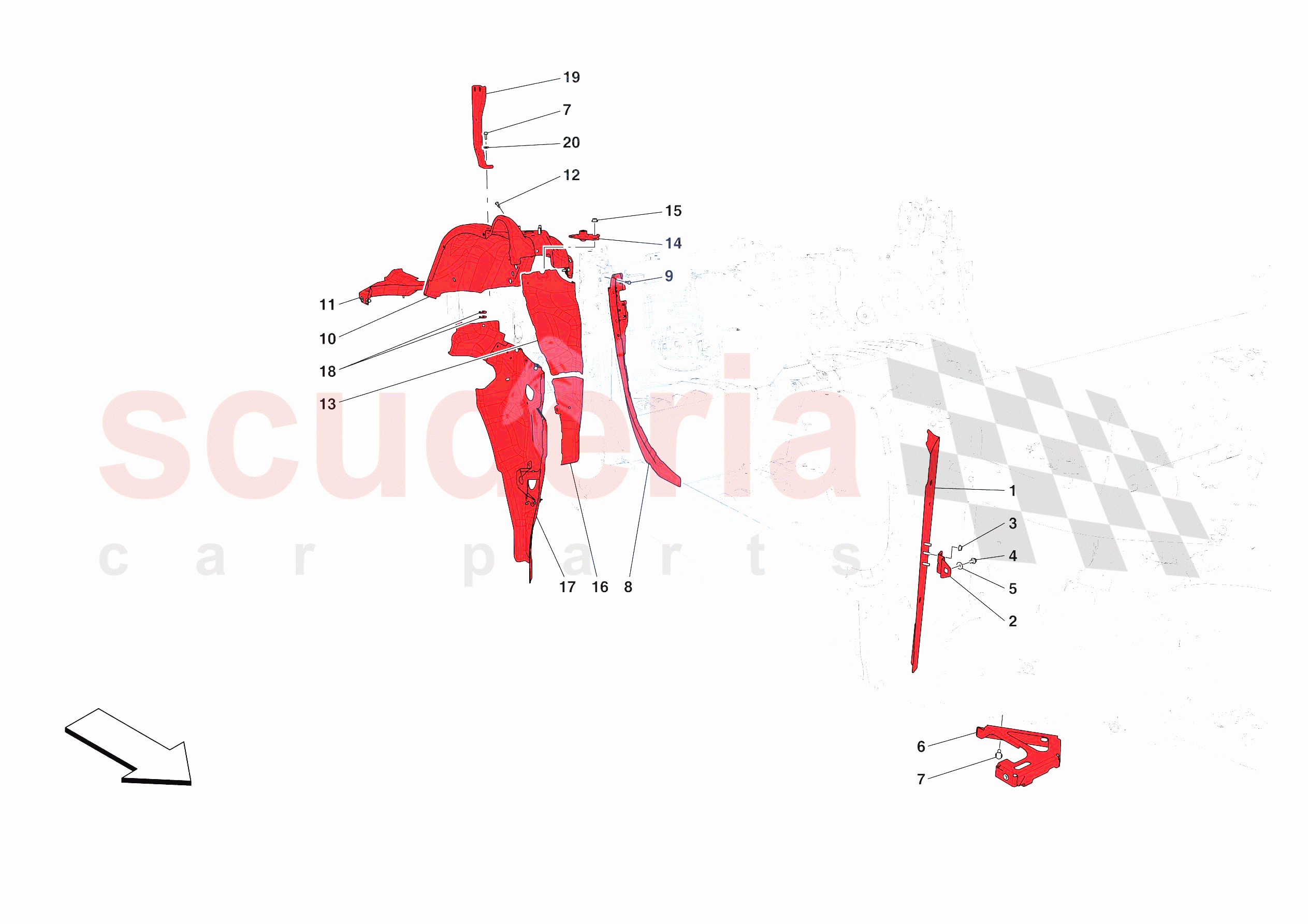LATERAL SUBSTRUCTURE of Ferrari Ferrari Roma Spider Europe