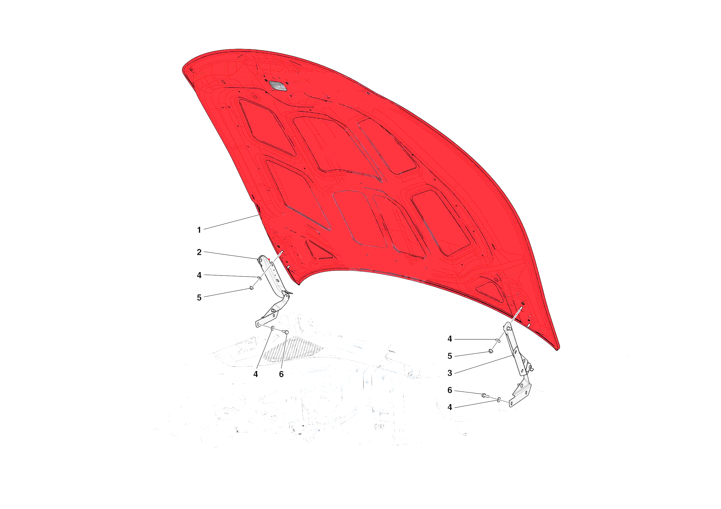 FRONT LID SUBSTRUCTURE of Ferrari Ferrari Roma Spider Europe