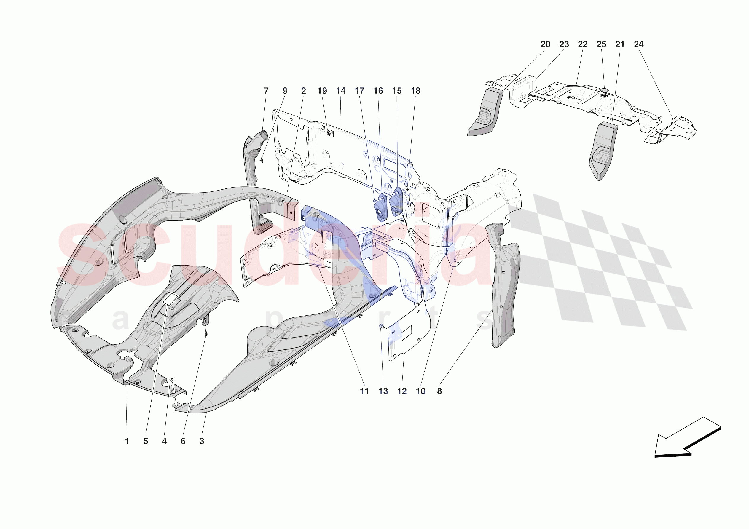 ENGINE COMPARTMENT INSULATION of Ferrari Ferrari Roma Spider Europe