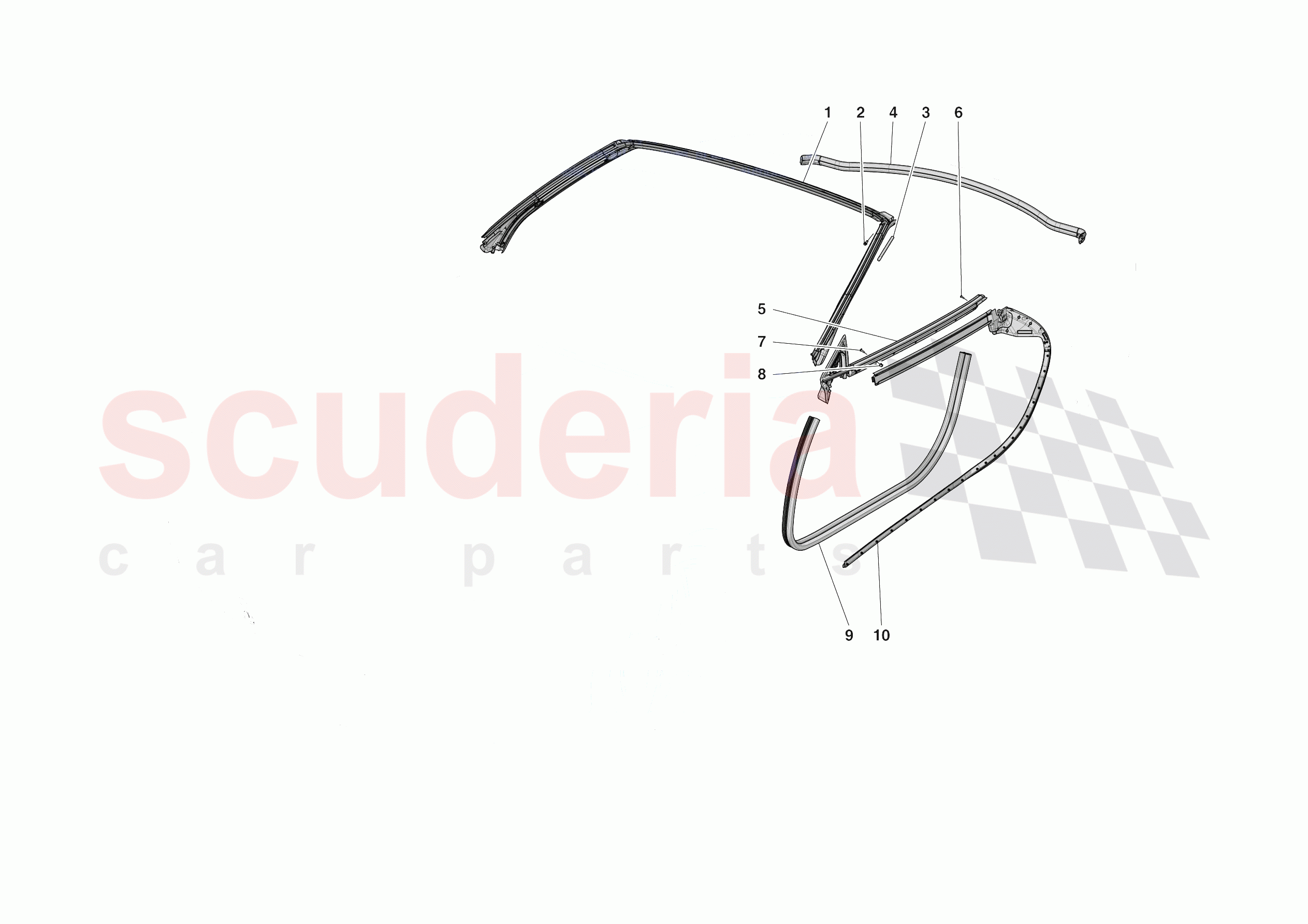DOOR SEALS of Ferrari Ferrari Roma Spider Europe