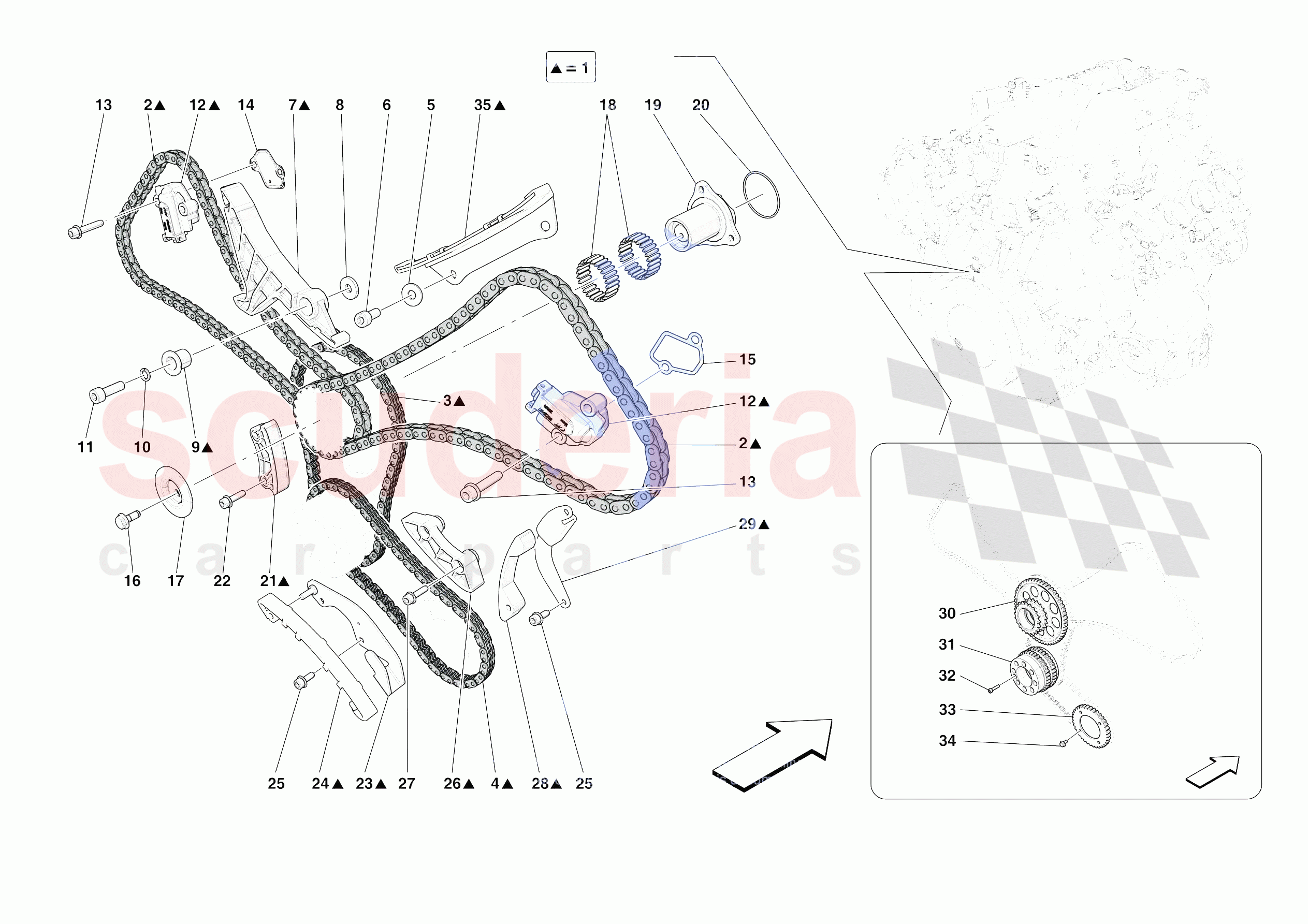 TIMING SYSTEM DRIVE of Ferrari Ferrari Roma Spider Europe RH