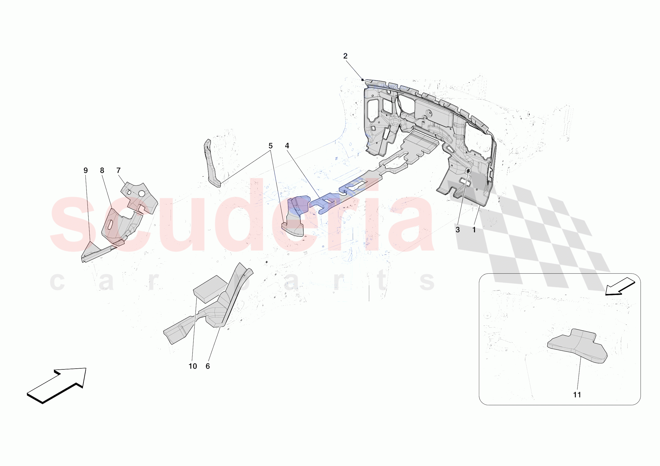 INTERNAL CABIN INSULATION of Ferrari Ferrari Roma Spider Europe RH