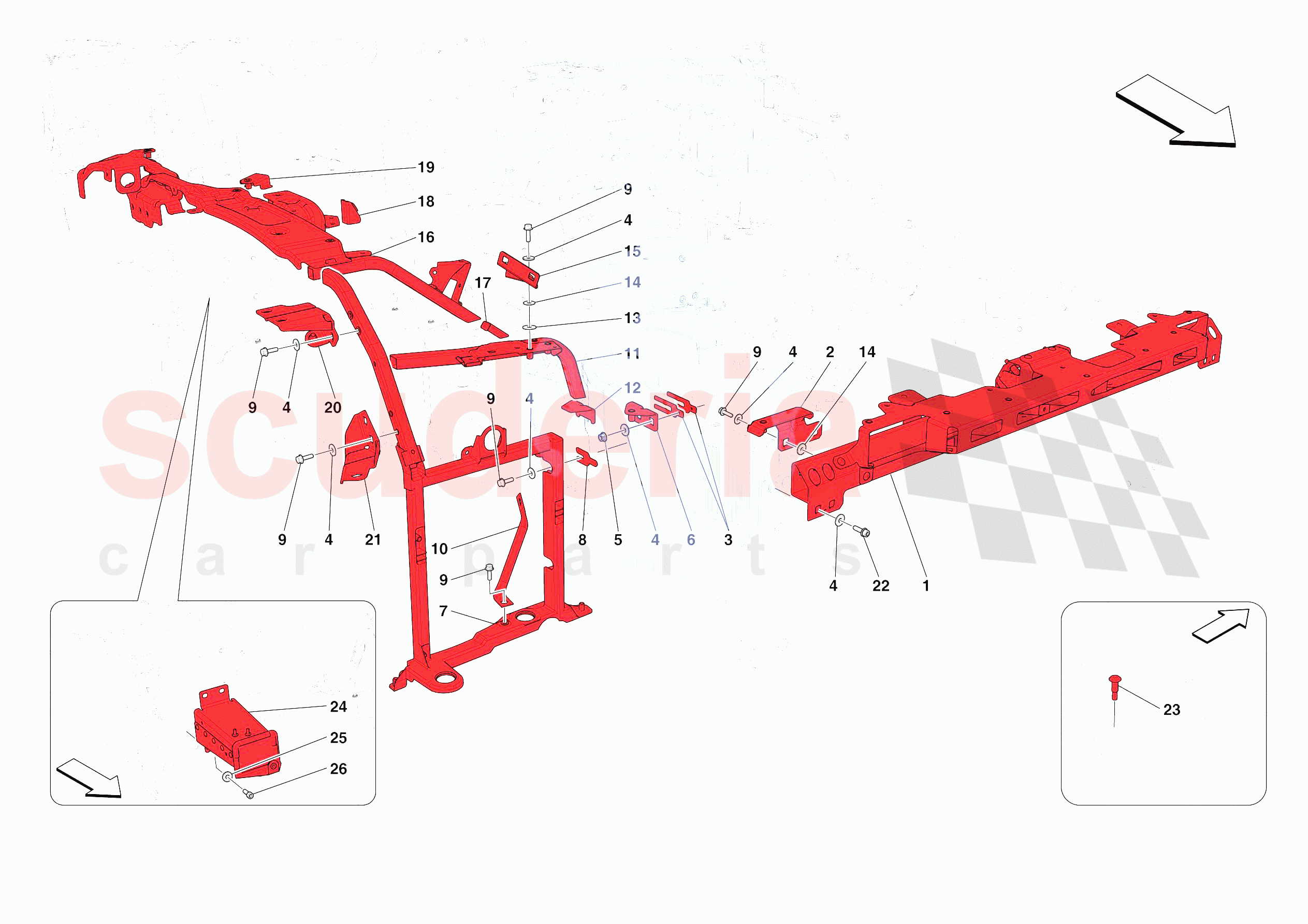 FRONT SUBSTRUCTURE of Ferrari Ferrari Roma Spider USA