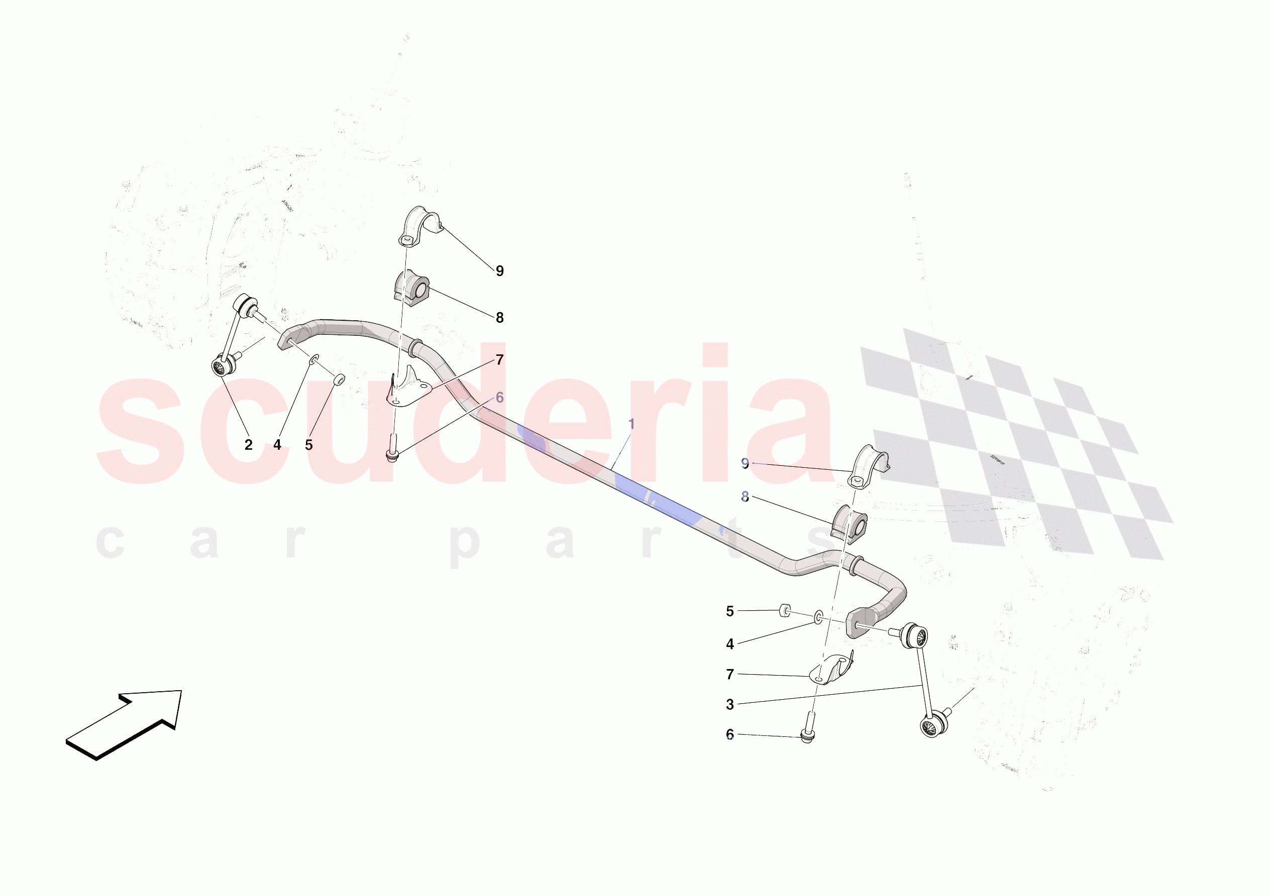 FRONT TORSION BAR of Ferrari Ferrari Roma USA