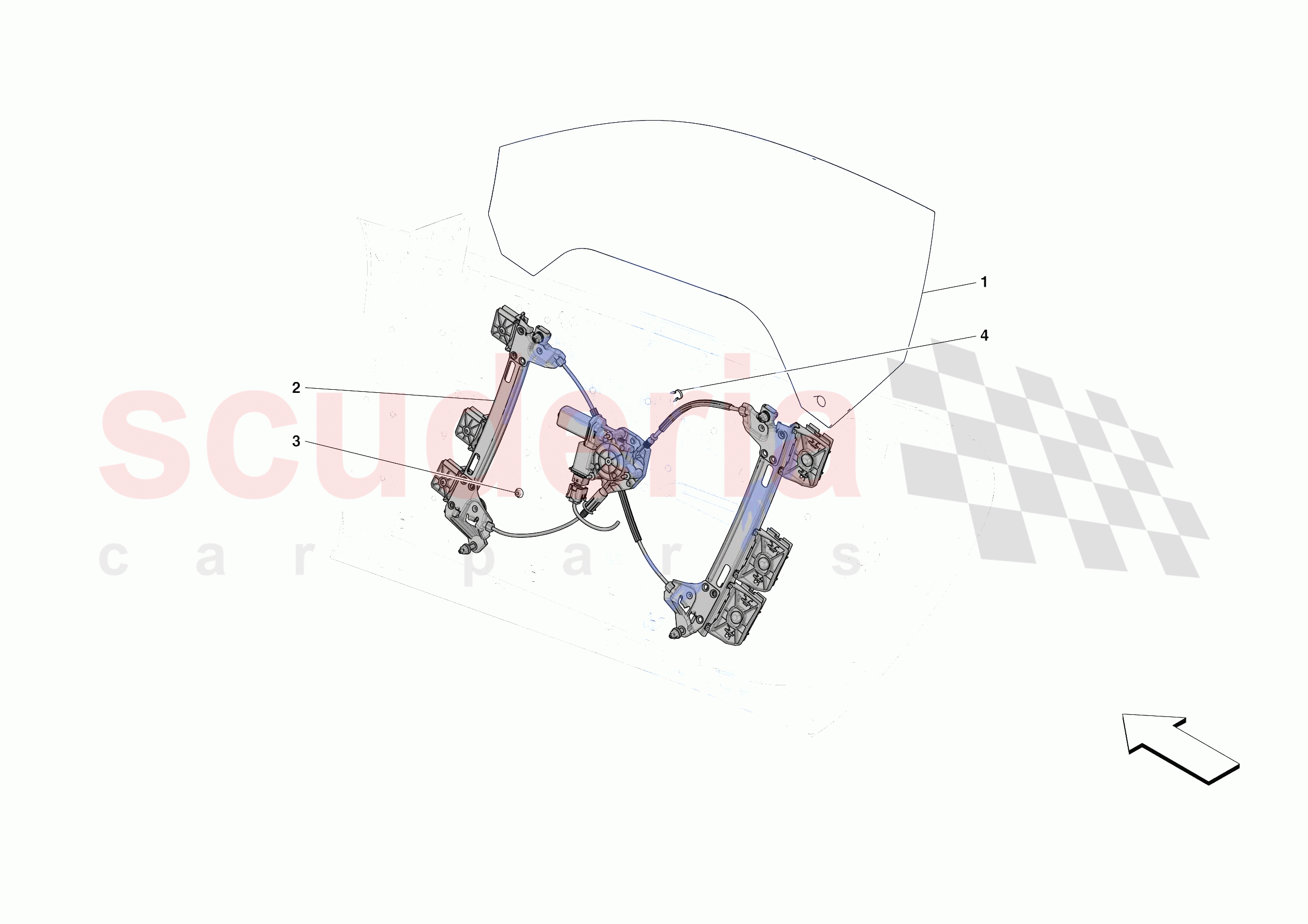 DOORS - WINDOW AND WINDOW LIFTER of Ferrari Ferrari Roma USA