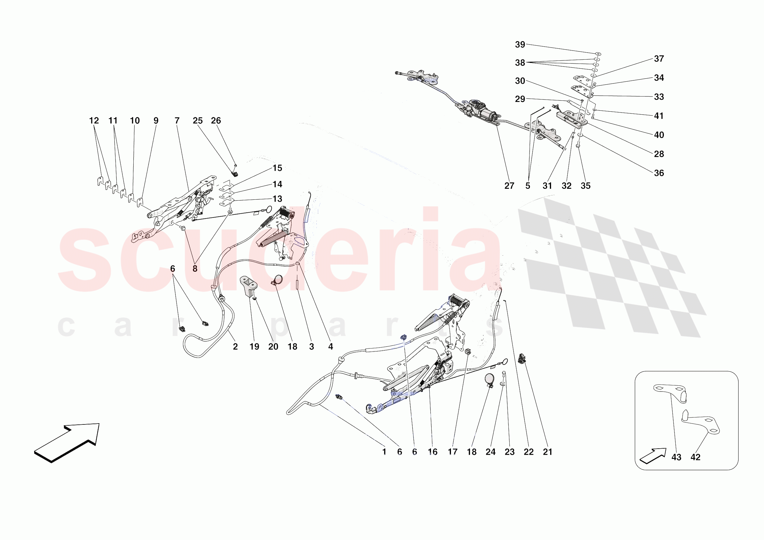 ROOF - KINEMATICS of Ferrari Ferrari SF90 Spider Europe