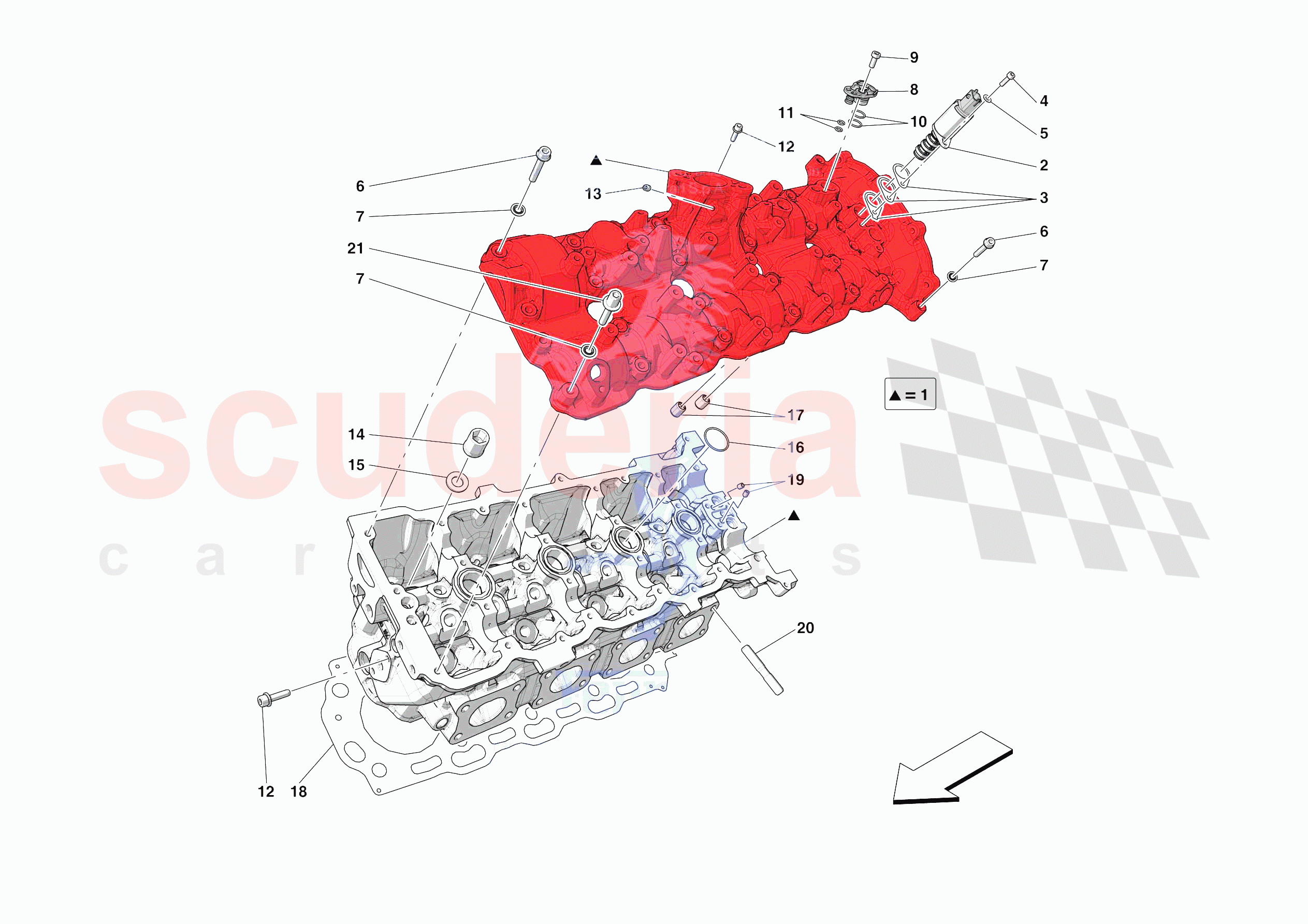 CYLINDER HEADS - LH HEAD of Ferrari Ferrari SF90 Spider Europe RH
