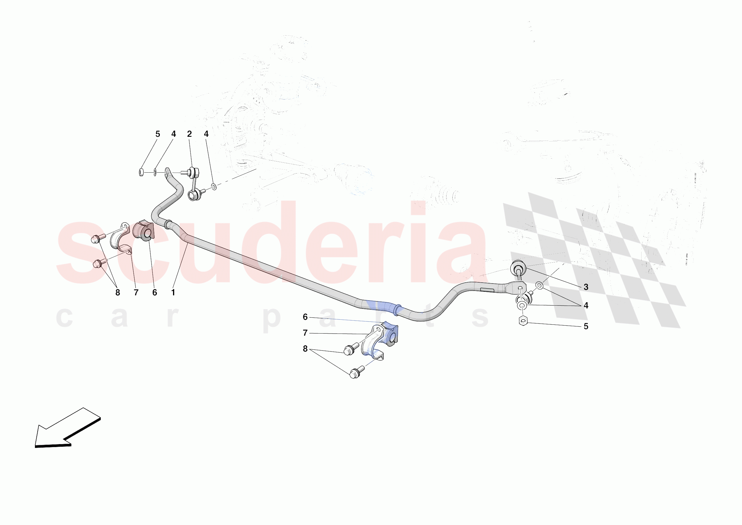FRONT TORSION BAR of Ferrari Ferrari SF90 Spider Europe RH
