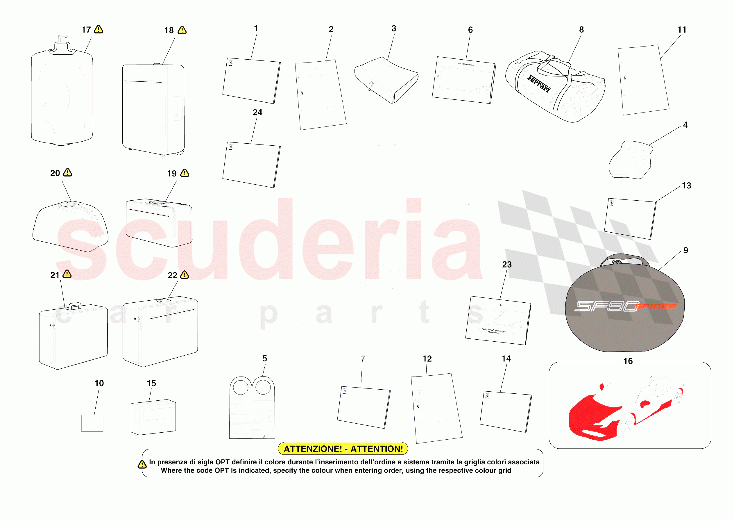 OTHER ACCESSORIES of Ferrari Ferrari SF90 Spider Europe RH