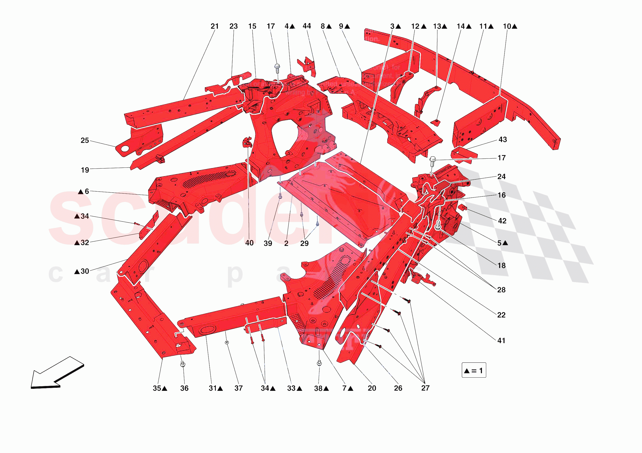 STRUCTURES AND ELEMENTS, REAR OF VEHICLE of Ferrari Ferrari SF90 Spider Europe RH