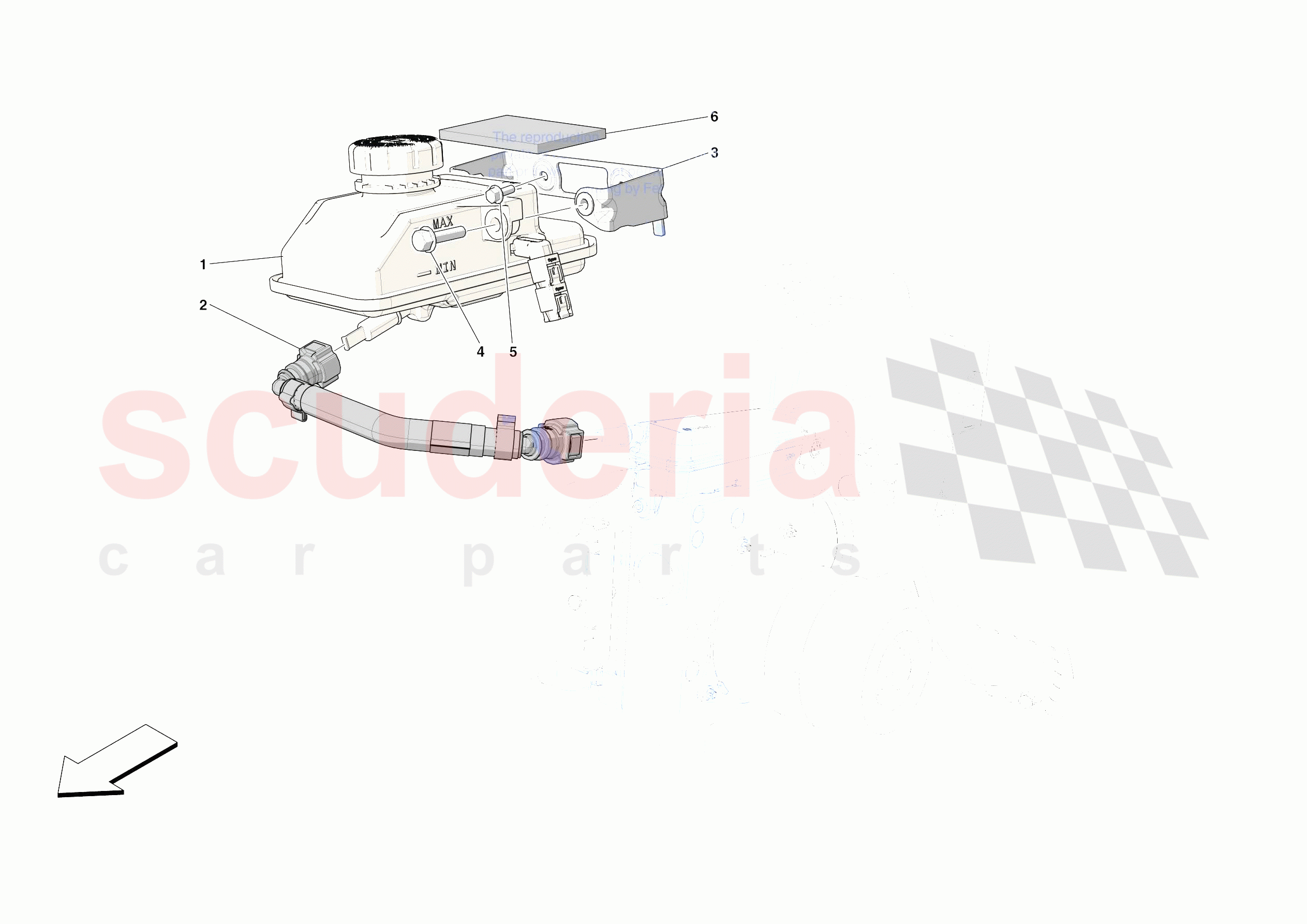 BRAKE MASTER CYLINDER RESERVOIR of Ferrari Ferrari SF90 Spider USA