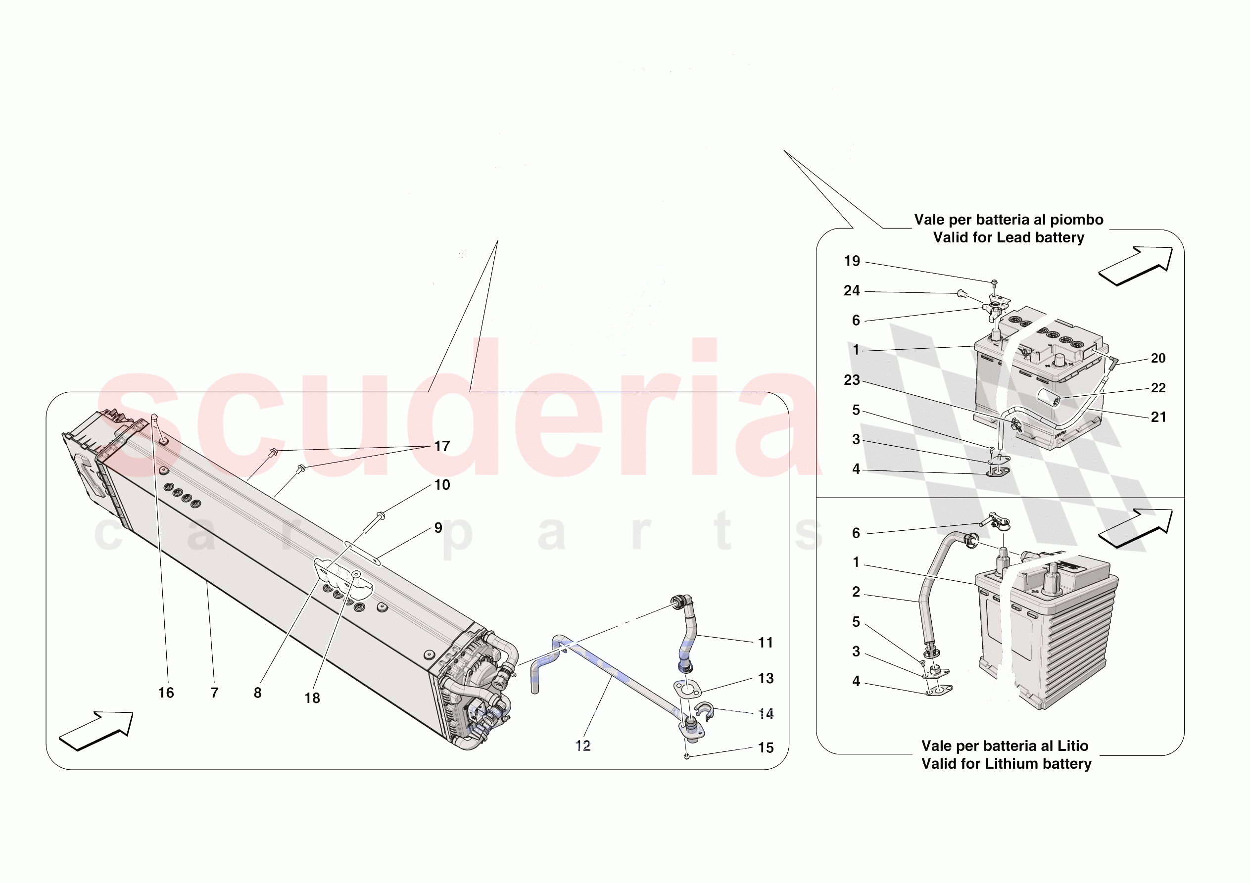 BATTERIES of Ferrari Ferrari SF90 Spider USA