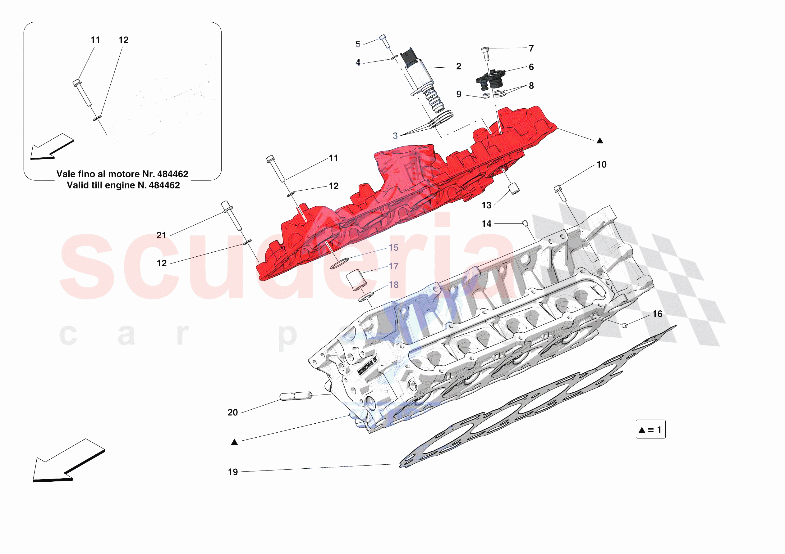 CYLINDER HEADS - RH HEAD of Ferrari Ferrari SF90 Stradale Europe