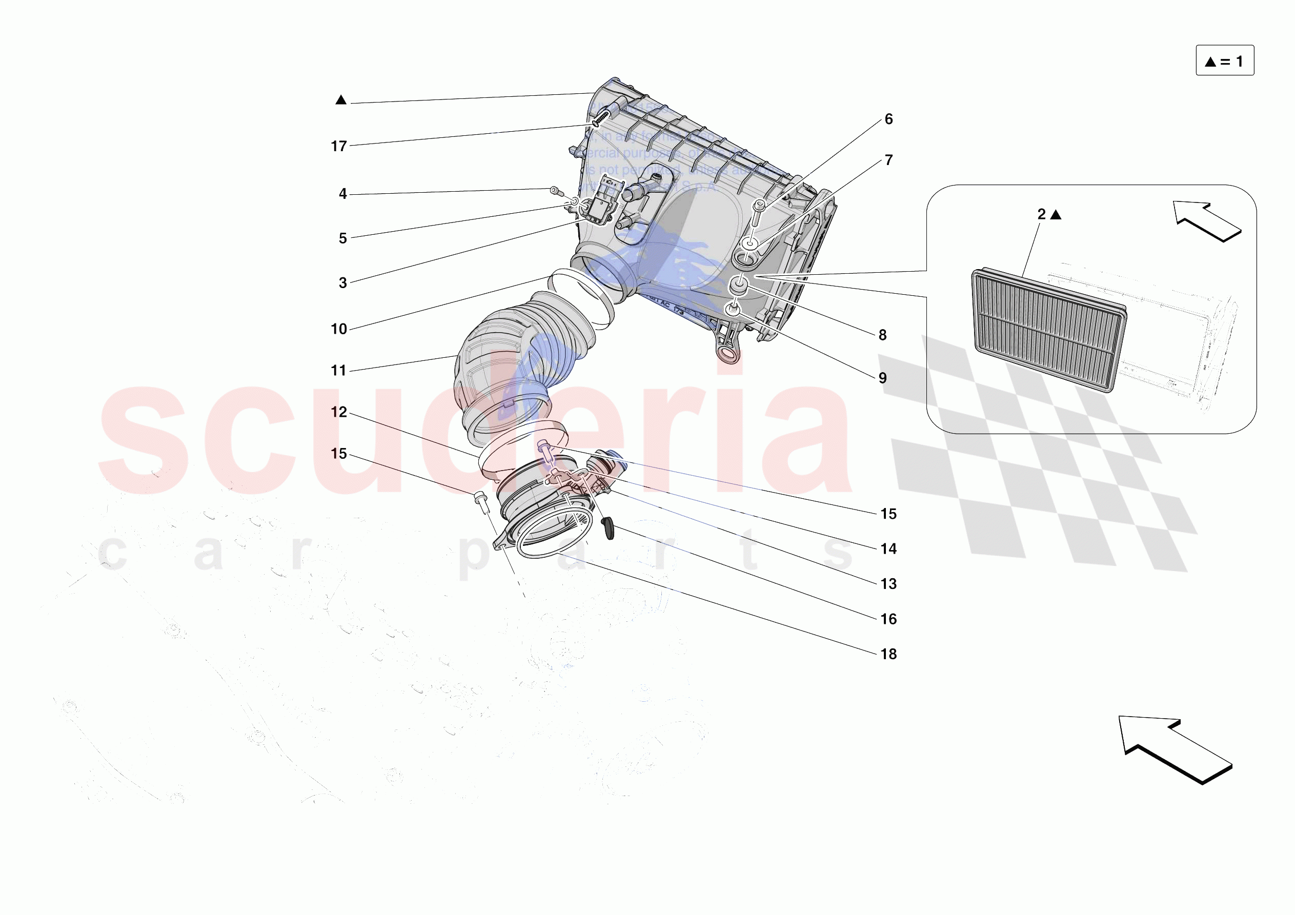 AIR FILTER, AIR INTAKE AND DUCTS of Ferrari Ferrari SF90 Stradale Europe