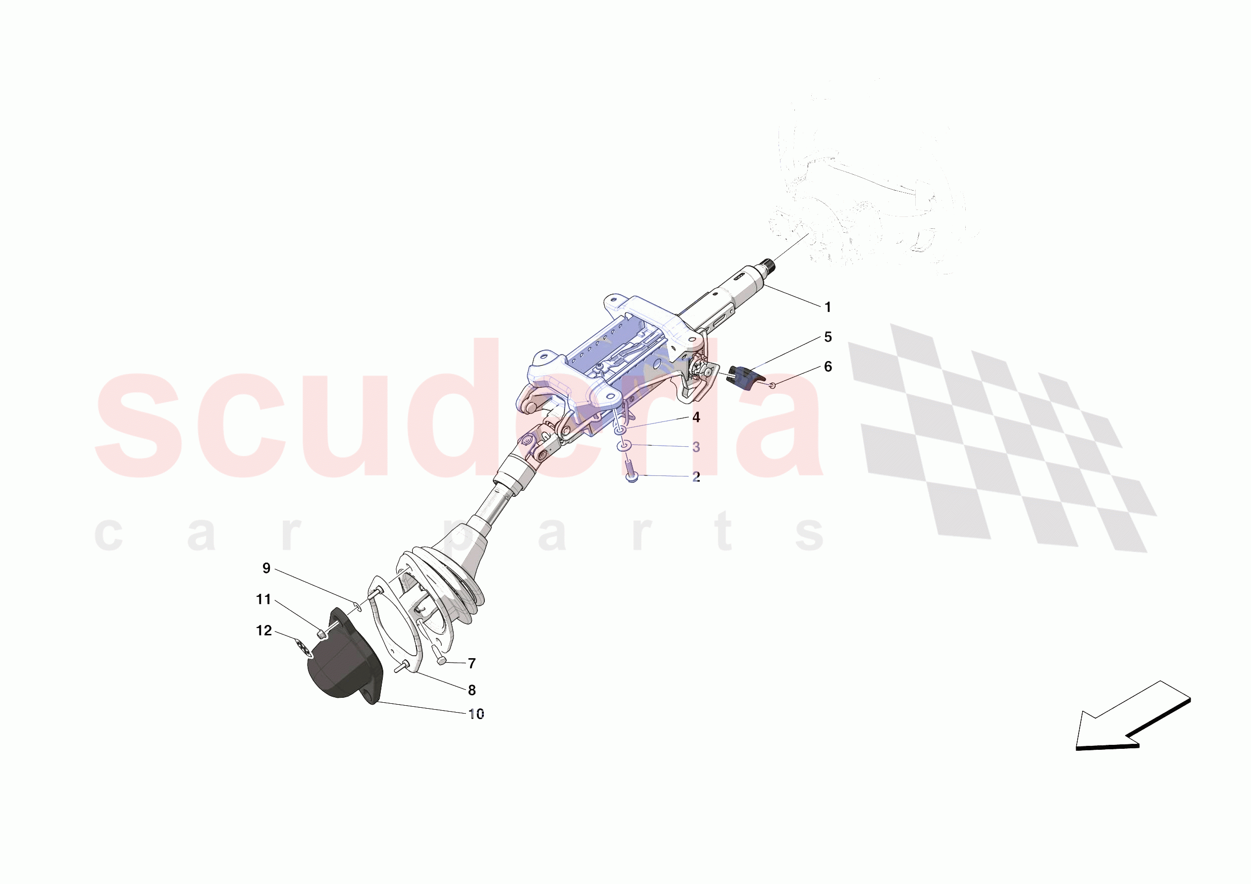 STEERING WHEEL AND STEERING SYSTEM - STEERING COLUMN of Ferrari Ferrari SF90 Stradale Europe