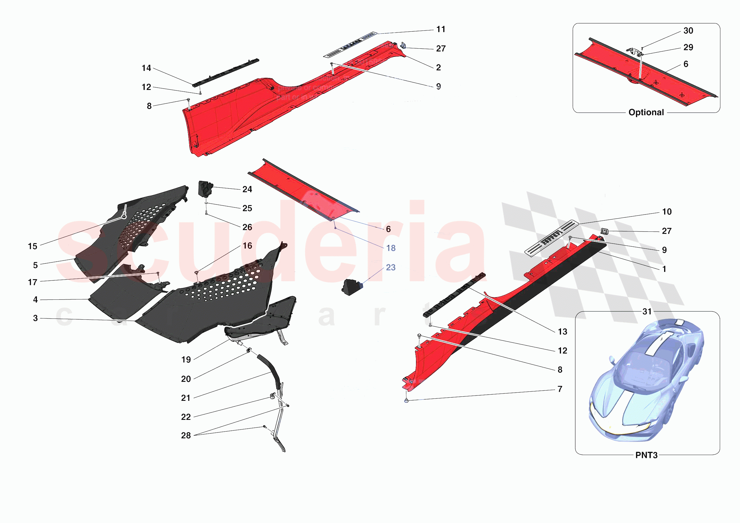EXTERNAL LATERAL TRIM of Ferrari Ferrari SF90 Stradale Europe