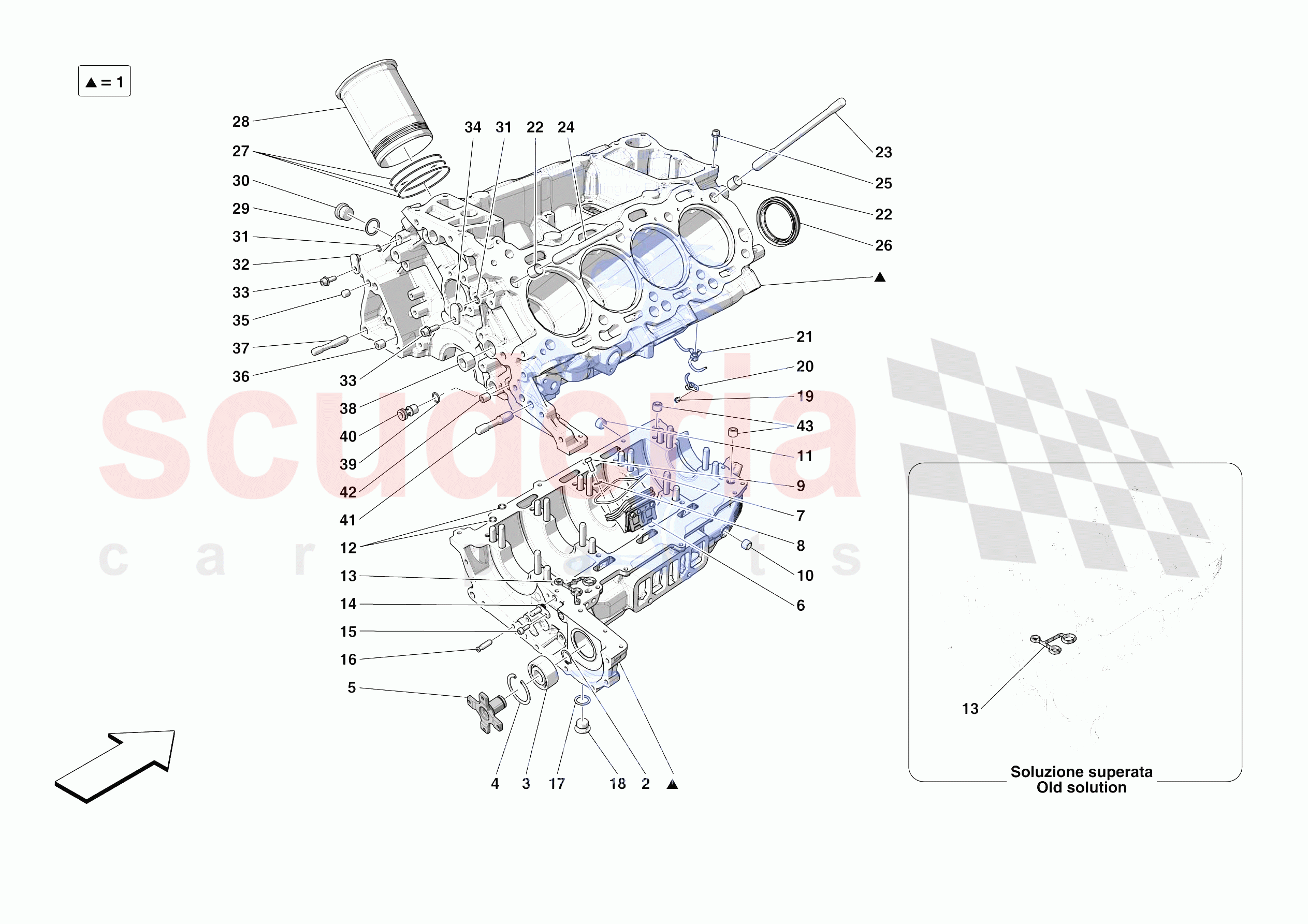 CRANKCASE of Ferrari Ferrari SF90 Stradale Europe RH