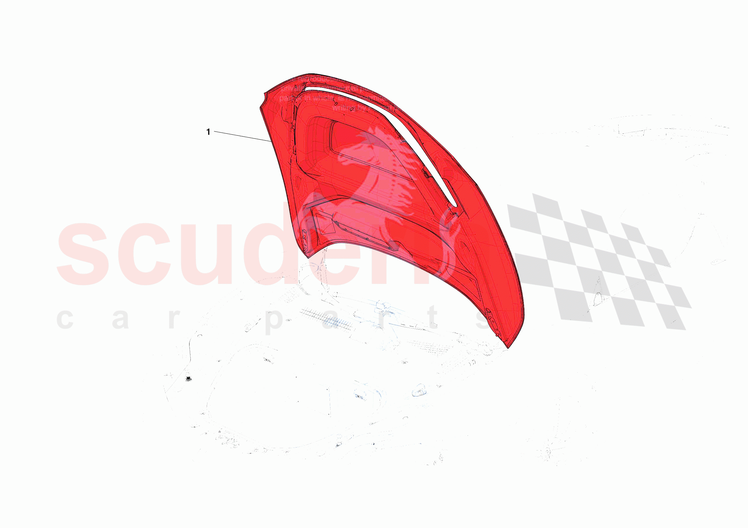 FRONT LID SUBSTRUCTURE of Ferrari Ferrari SF90 Stradale USA