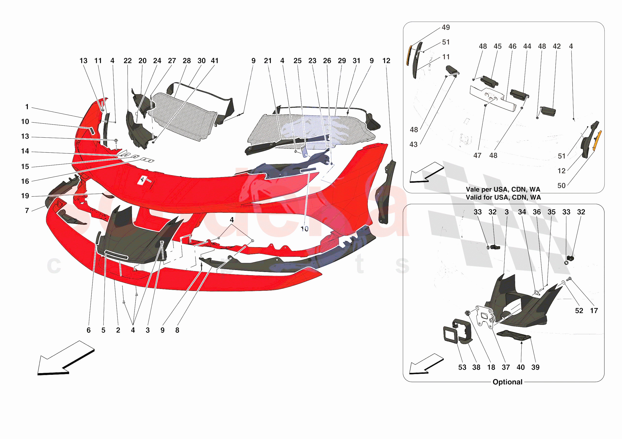 FRONT BUMPER of Ferrari Ferrari SF90 Stradale USA