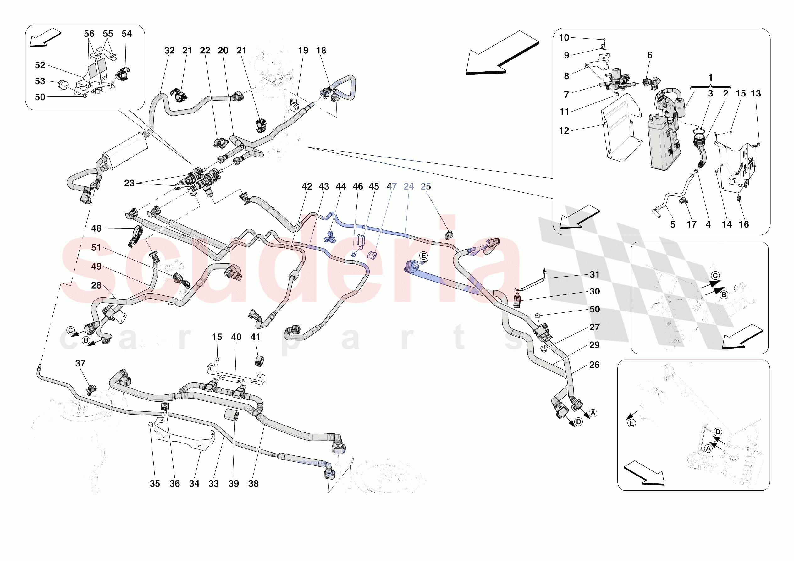EVAPORATIVE EMISSIONS CONTROL SYSTEM of Ferrari Ferrari SF90 XX Spider Europe RH