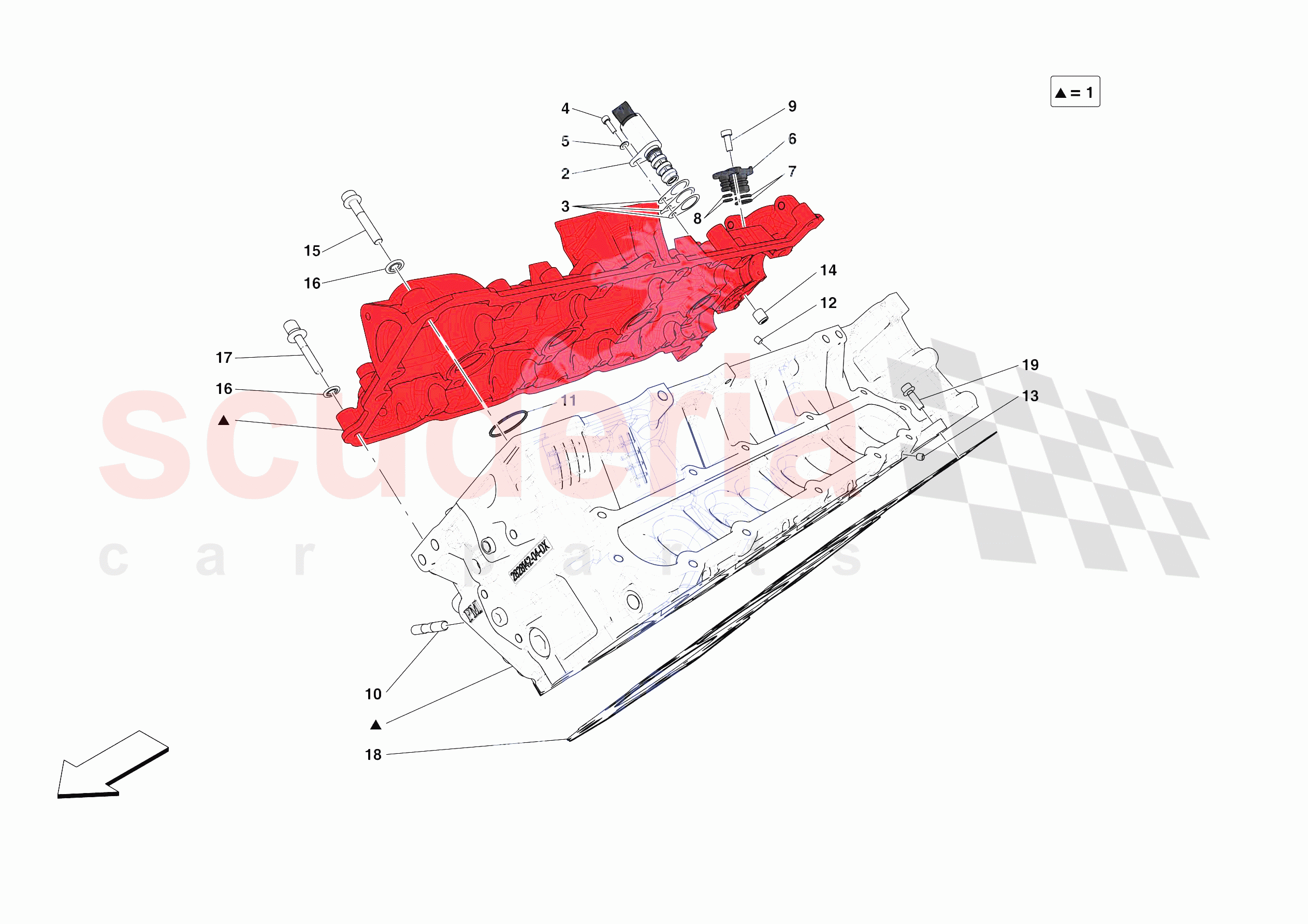 CYLINDER HEADS - RH HEAD of Ferrari Ferrari SF90 XX Spider USA