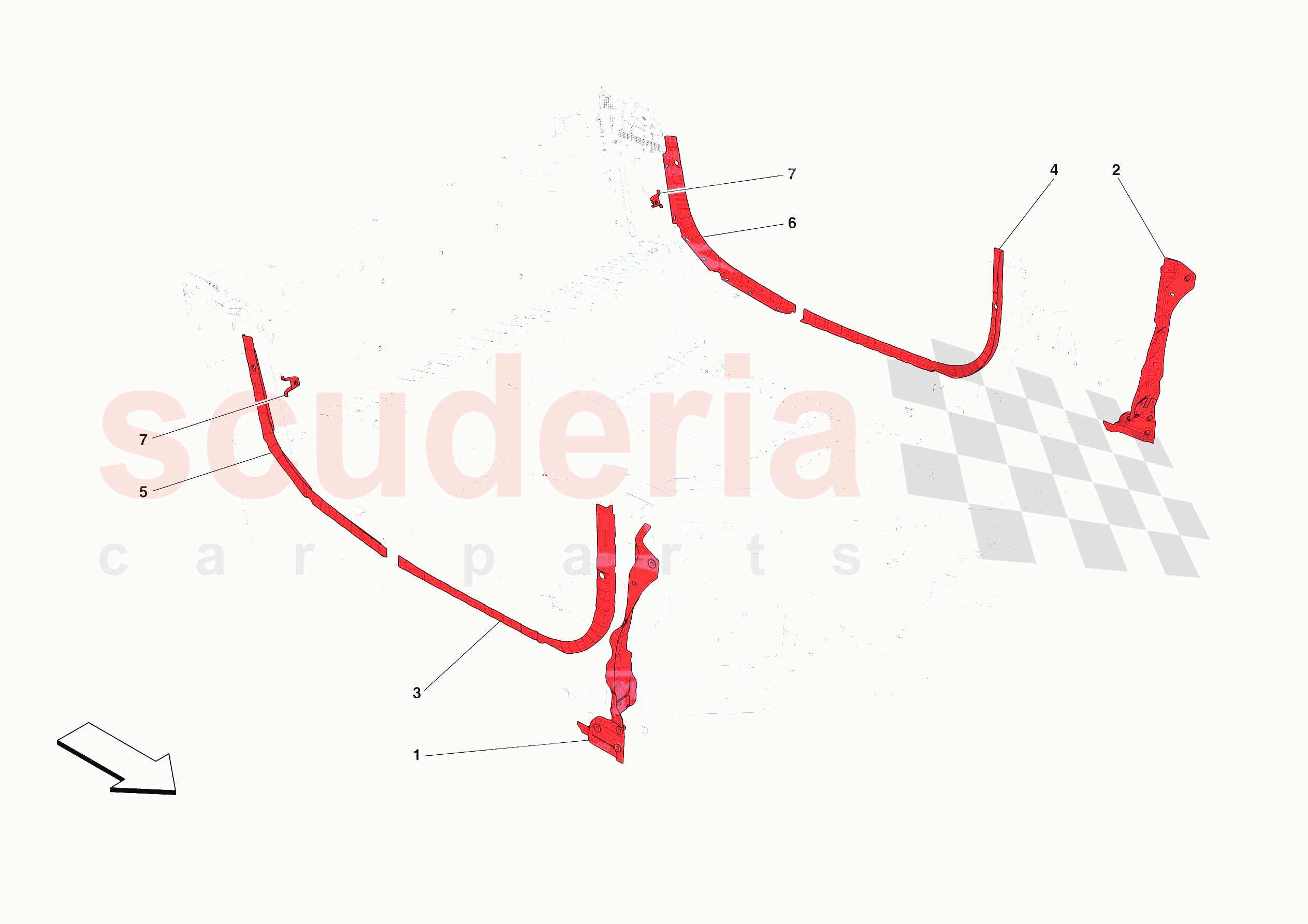 LATERAL SUBSTRUCTURE of Ferrari Ferrari SF90 XX Spider USA