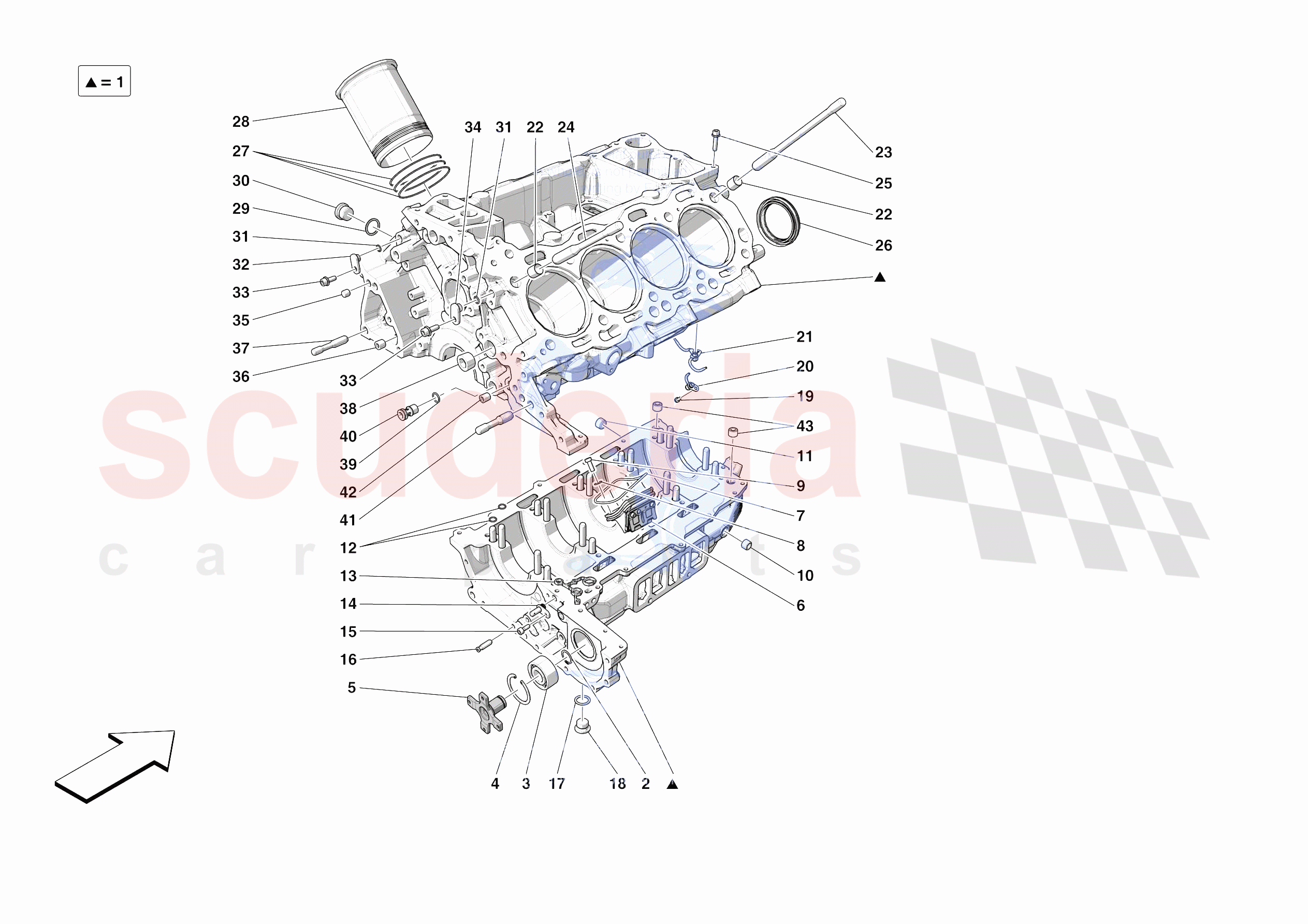 CRANKCASE of Ferrari Ferrari SF90 XX Stradale Europe