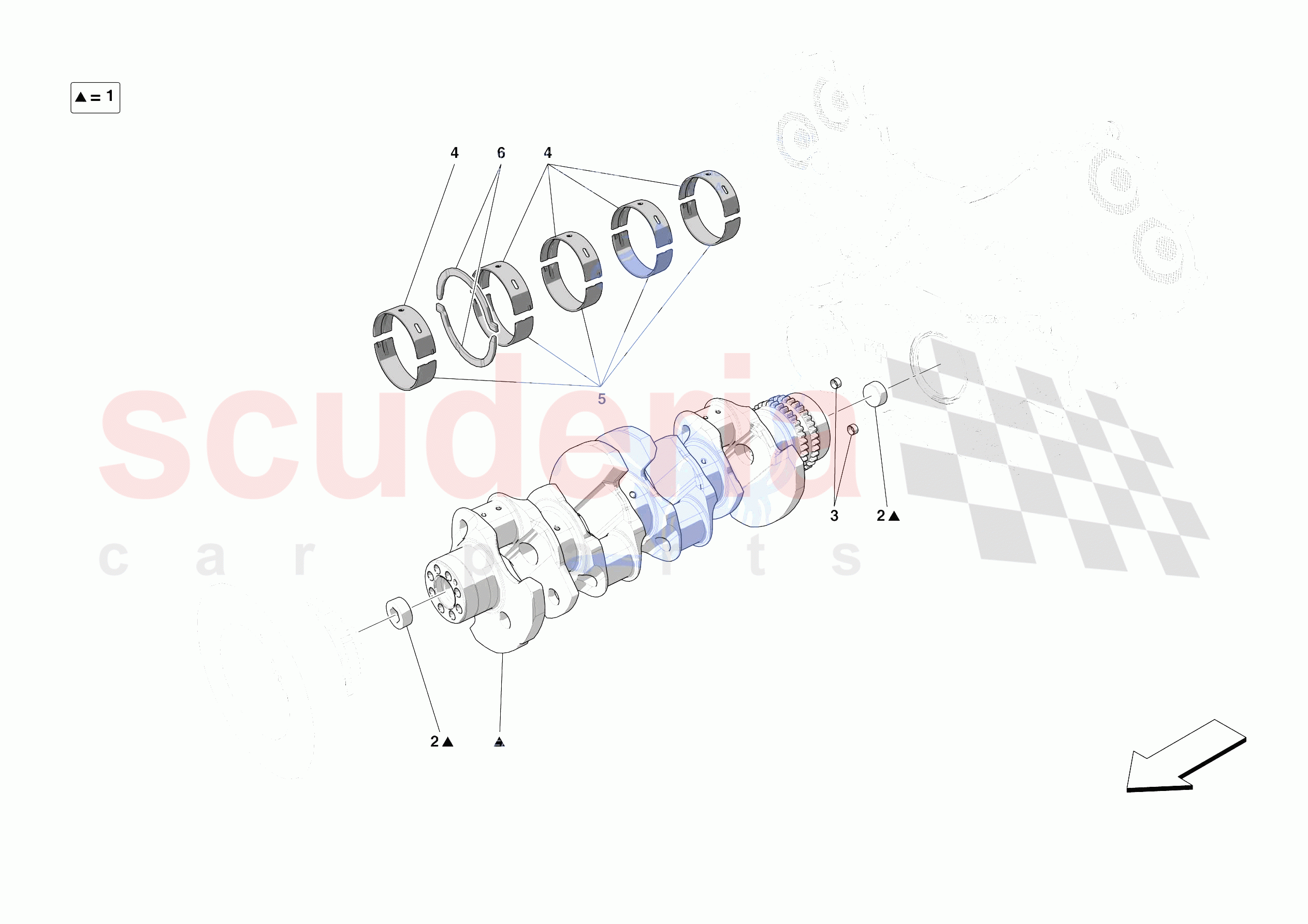 CRANKSHAFT of Ferrari Ferrari SF90 XX Stradale Europe