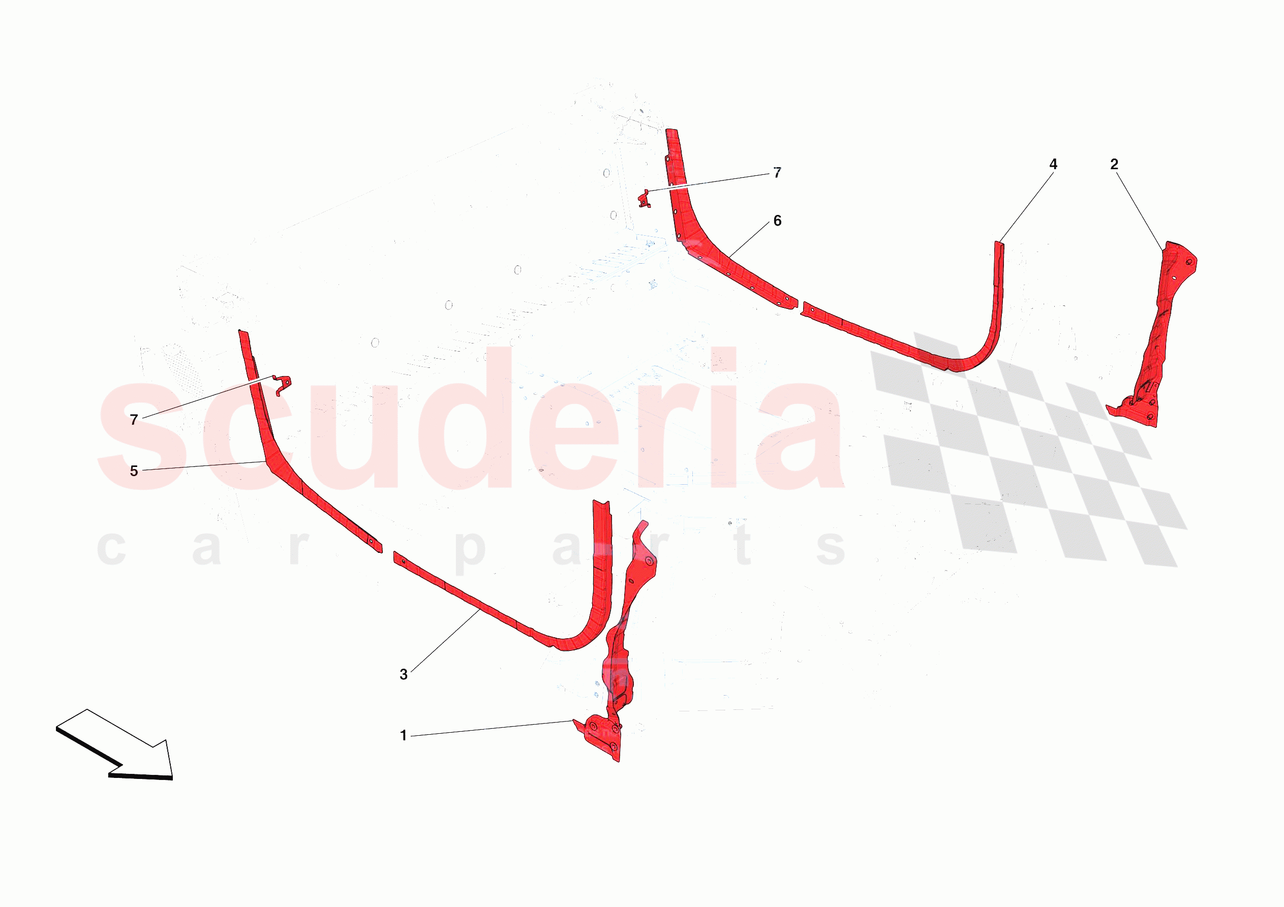 LATERAL SUBSTRUCTURE of Ferrari Ferrari SF90 XX Stradale Europe