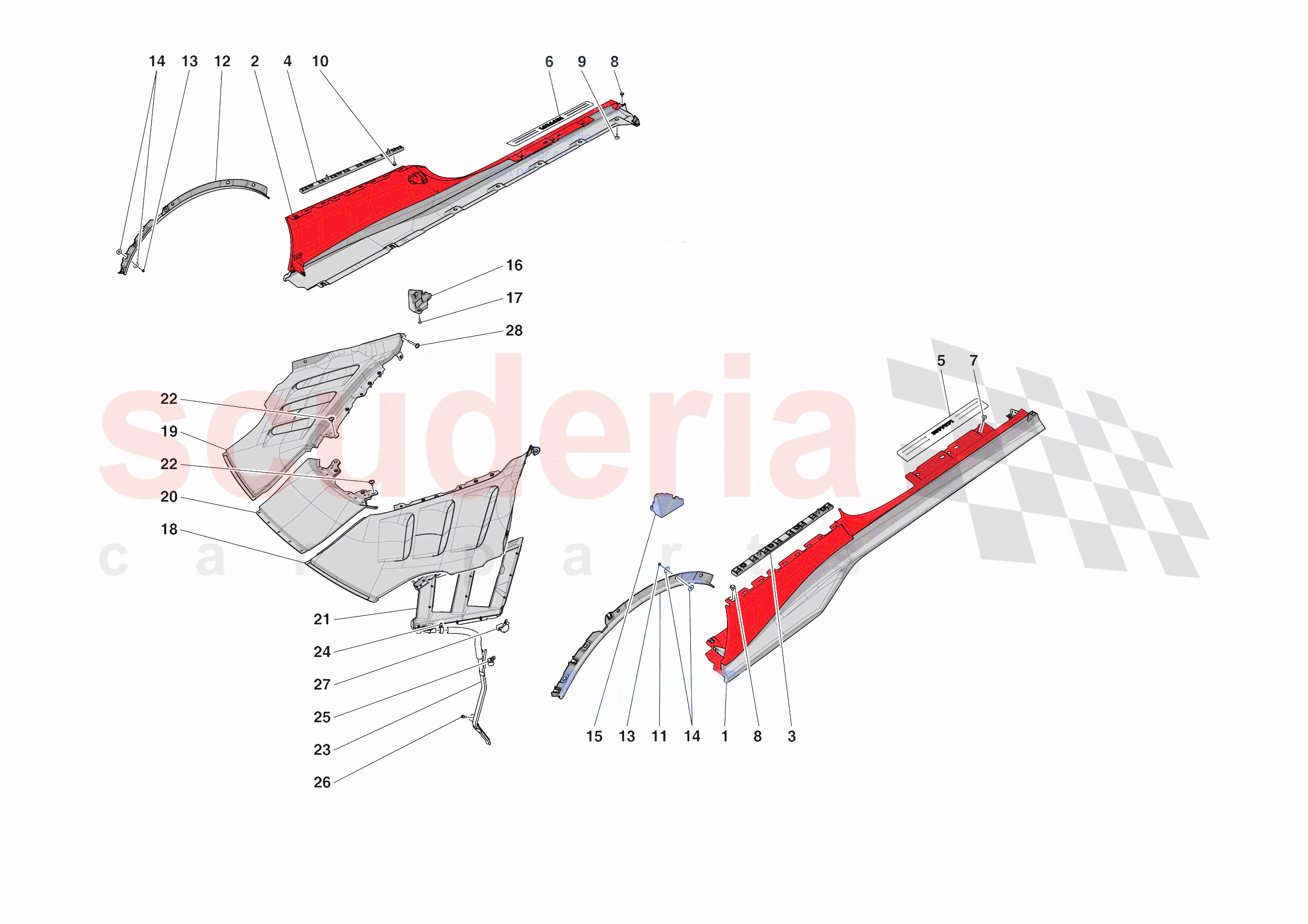 EXTERNAL LATERAL TRIM of Ferrari Ferrari SF90 XX Stradale Europe