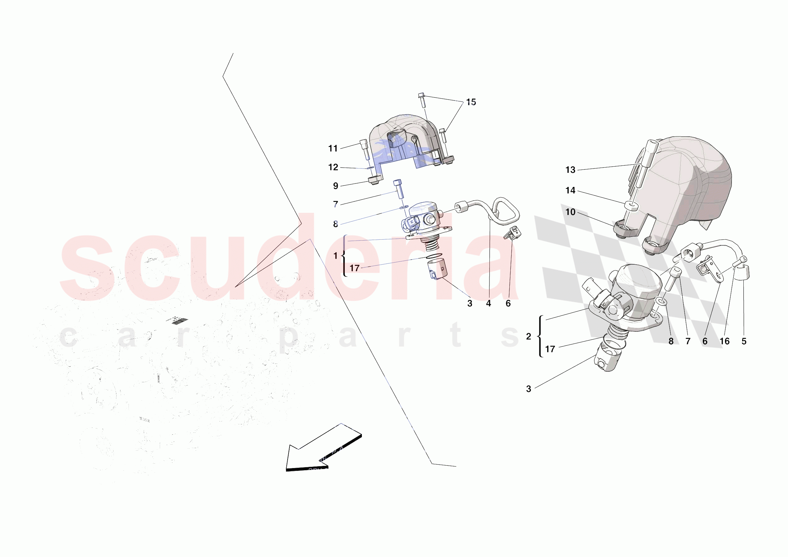 FUEL PUMPS of Ferrari Ferrari SF90 XX Stradale Europe RH