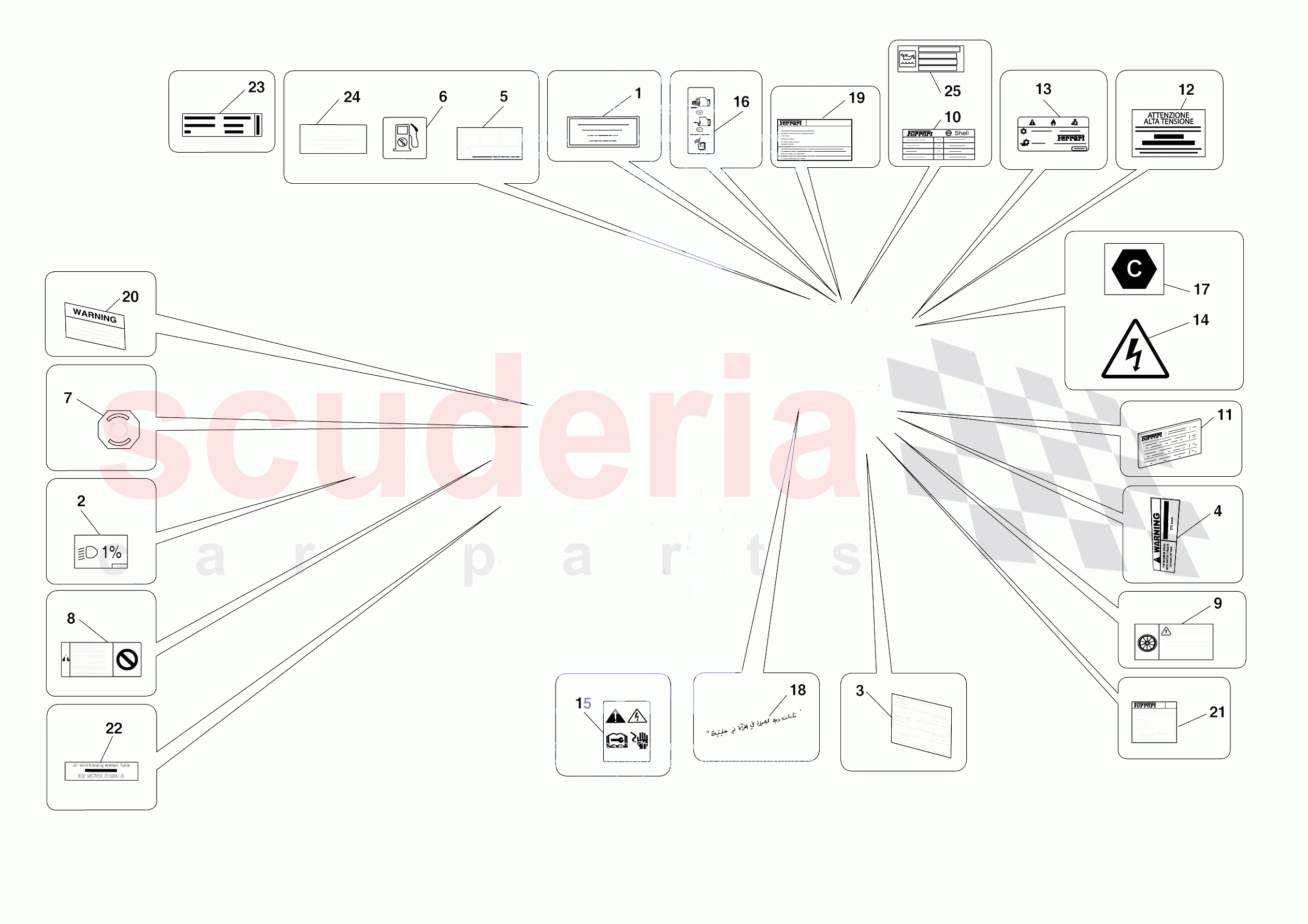 PLATES of Ferrari Ferrari SF90 XX Stradale Europe RH