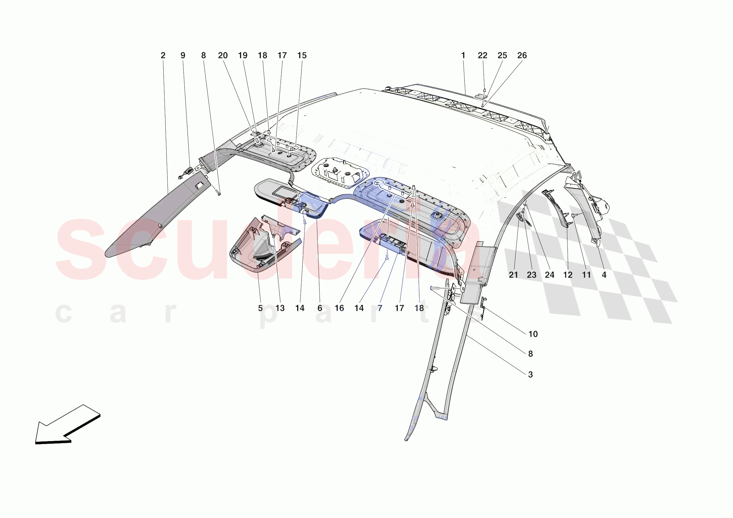 INNER TRIM (ABOVE BELTLINE) of Ferrari Ferrari SF90 XX Stradale Europe RH