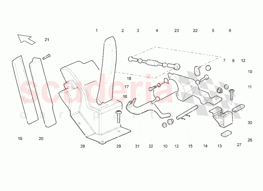Accelerator Pedal (manual) of Lamborghini Lamborghini Gallardo Spyder