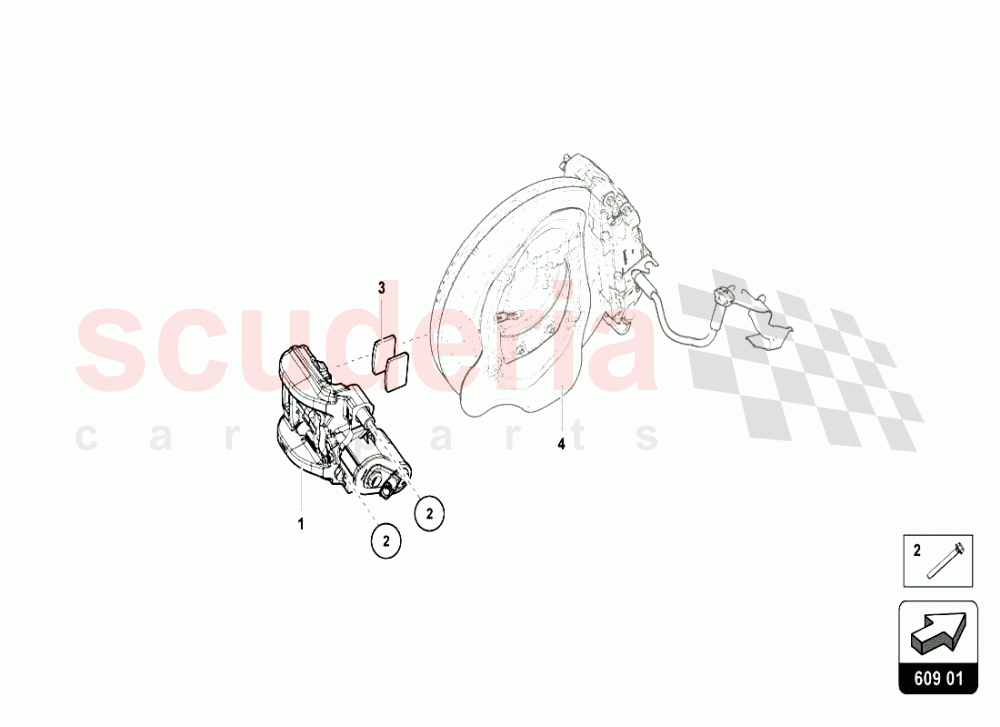 PARKING BRAKE of Lamborghini Lamborghini Huracan LP610 Coupe