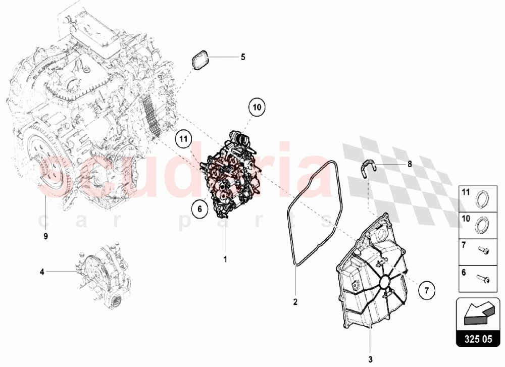 Gearbox Parts of Lamborghini Lamborghini Huracan LP640 Performante Coupe
