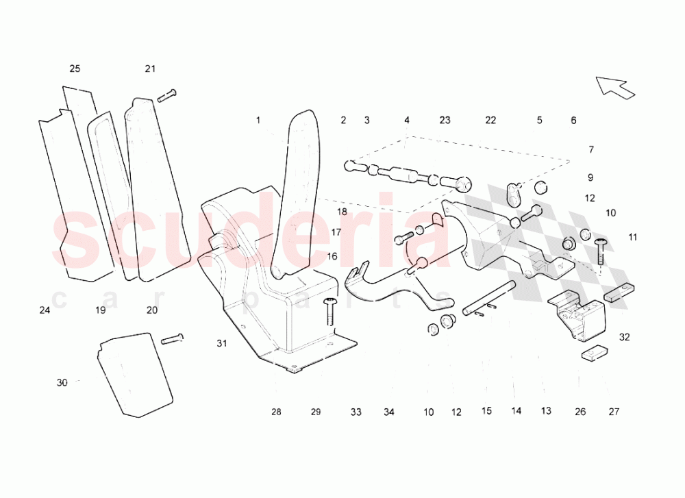 Accelerator Pedal (E-Gear) of Lamborghini Lamborghini Gallardo (2006-2007)
